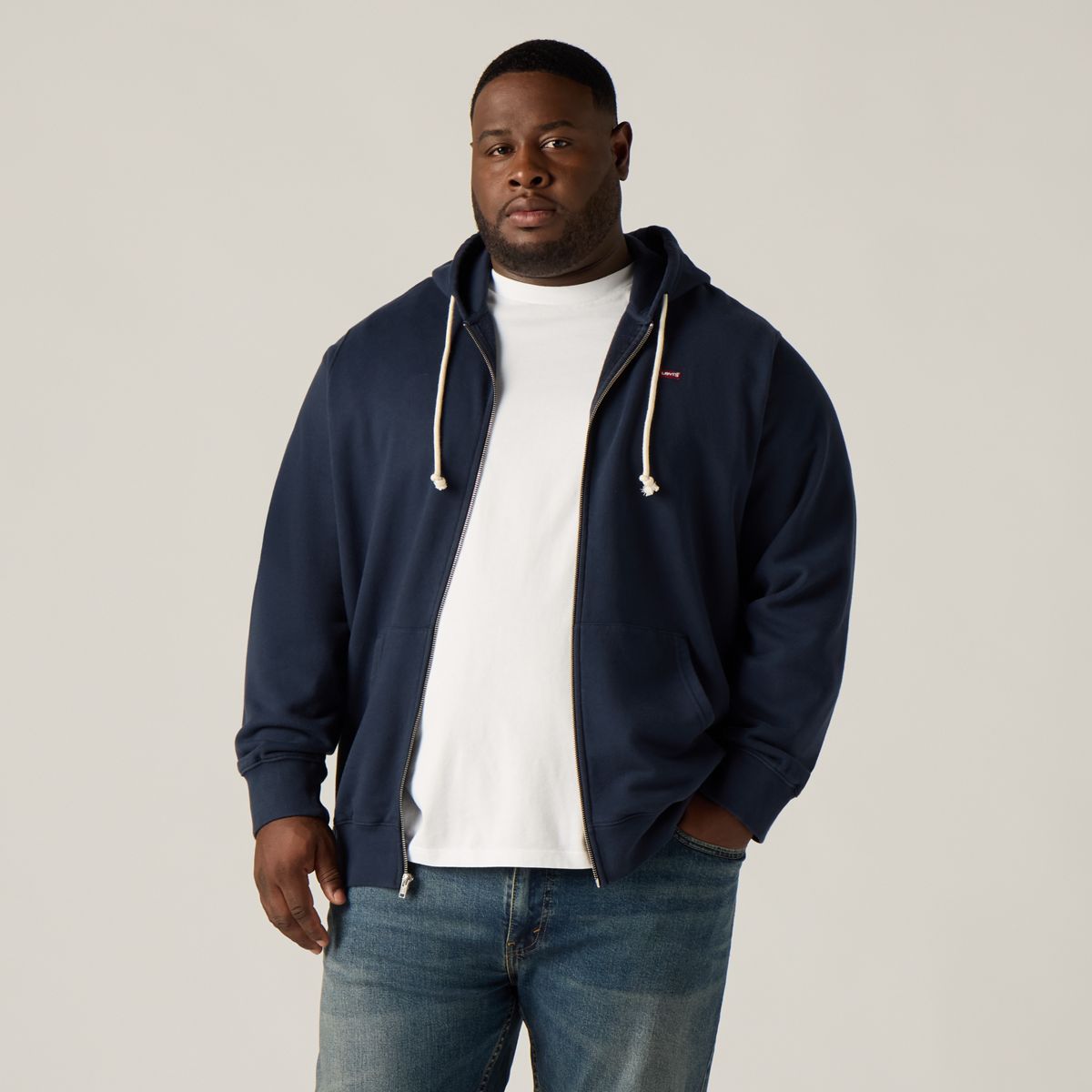 New Original Zip-Up Hoodie (Big & Tall) — Naval Academy - Blue