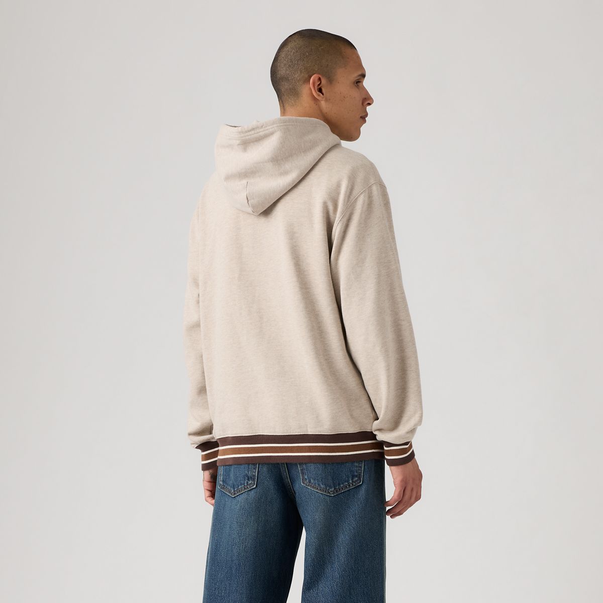 Levi's® Sweats Hoodie Sweatshirt — Fungi Heather - White