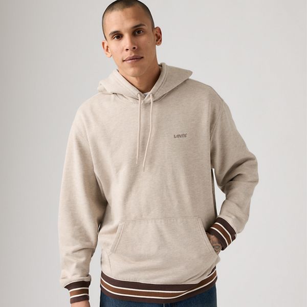 Levi's® Sweats Hoodie Sweatshirt — Fungi Heather - White