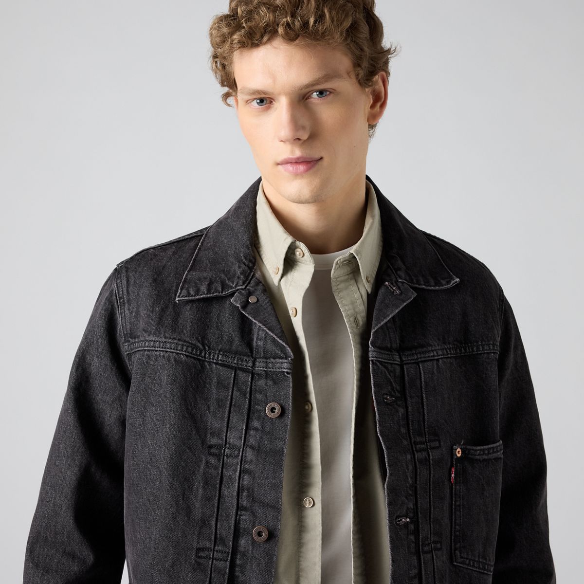Type I Denim Trucker Jacket — Midnight Harvest - Black