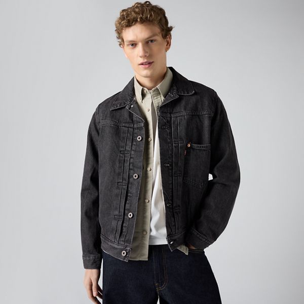 Type I Denim Trucker Jacket — Midnight Harvest - Black