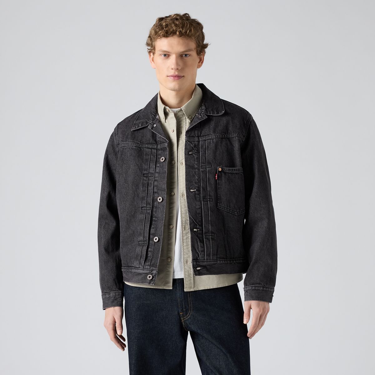 Type I Denim Trucker Jacket — Midnight Harvest - Black