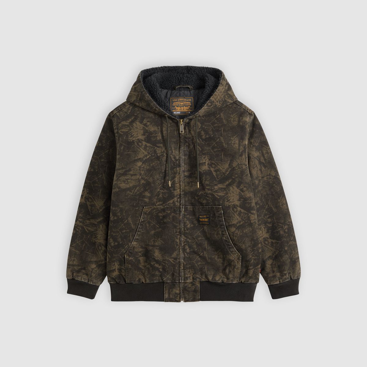 Potrero Canvas Hoodie — Raleigh Camo Dark Olive - Green