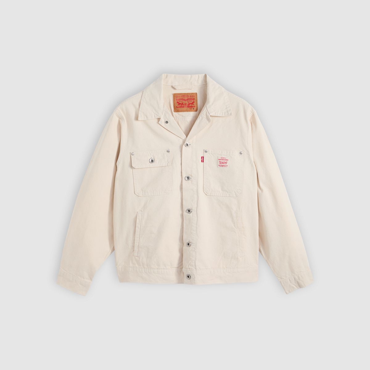 Sunrise Trucker Jacket — Undyed Ecru Greige - White