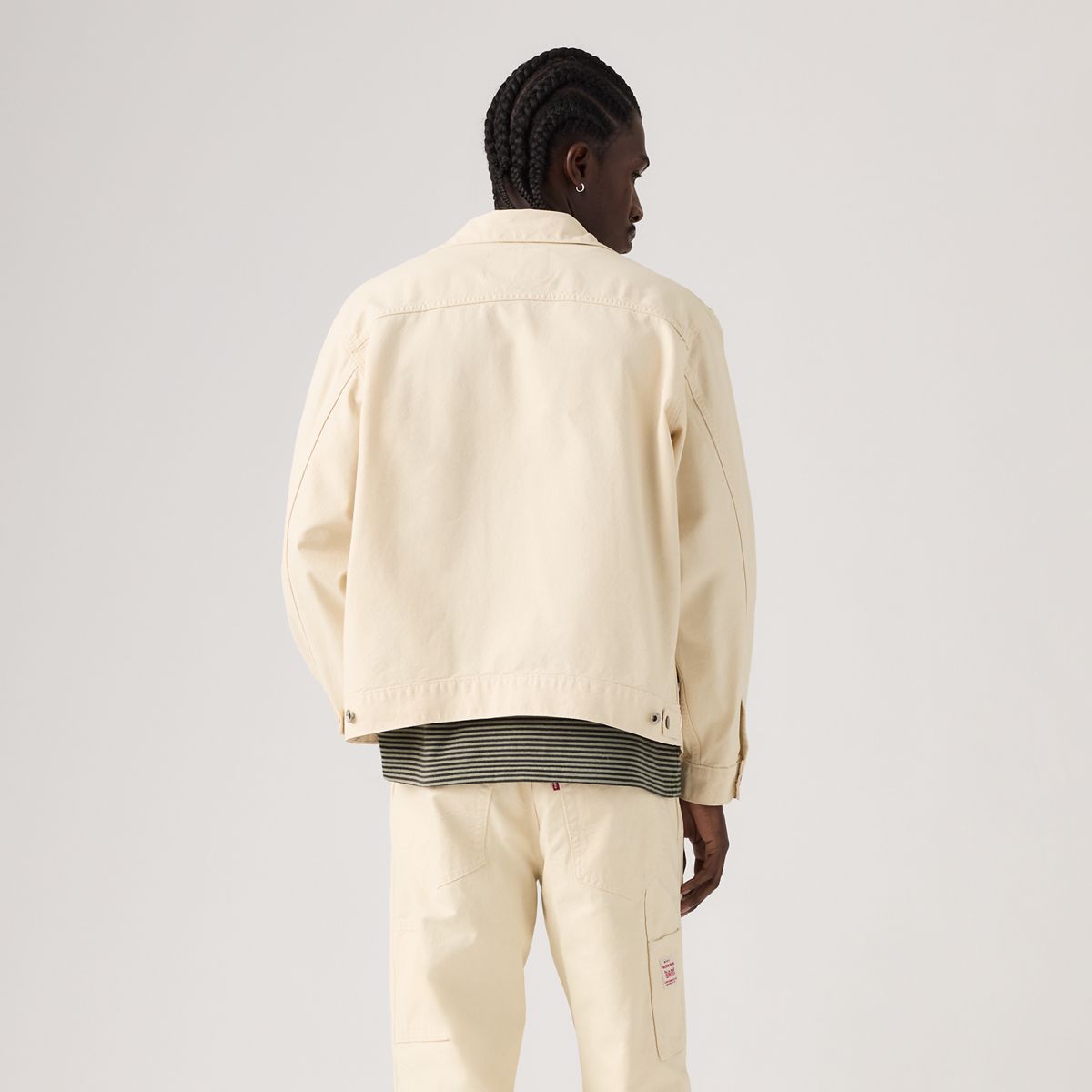 Sunrise Trucker Jacket — Undyed Ecru Greige - White