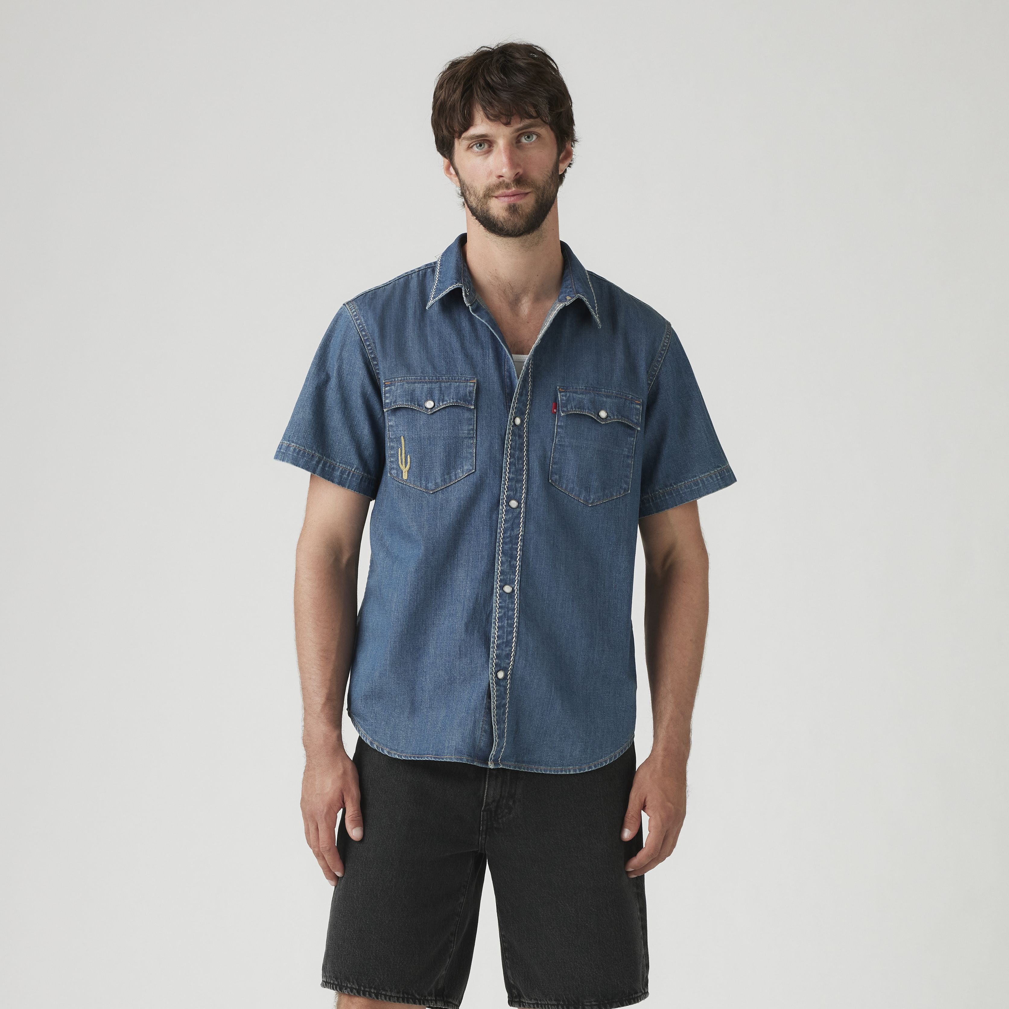 Short Sleeve Relaxed Fit Western Shirt 3
