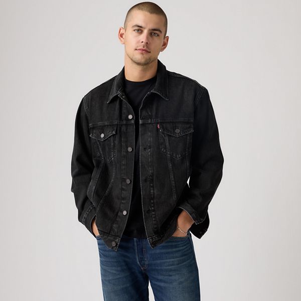 Relaxed Type III Trucker Jacket — At Midnight T - Black