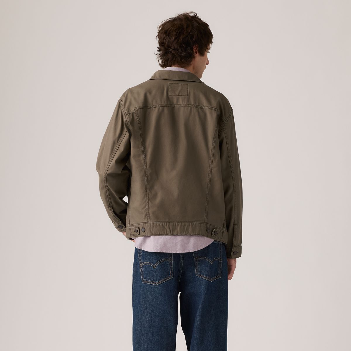 Relaxed Trucker Jacket — Maitake Brown - Brown