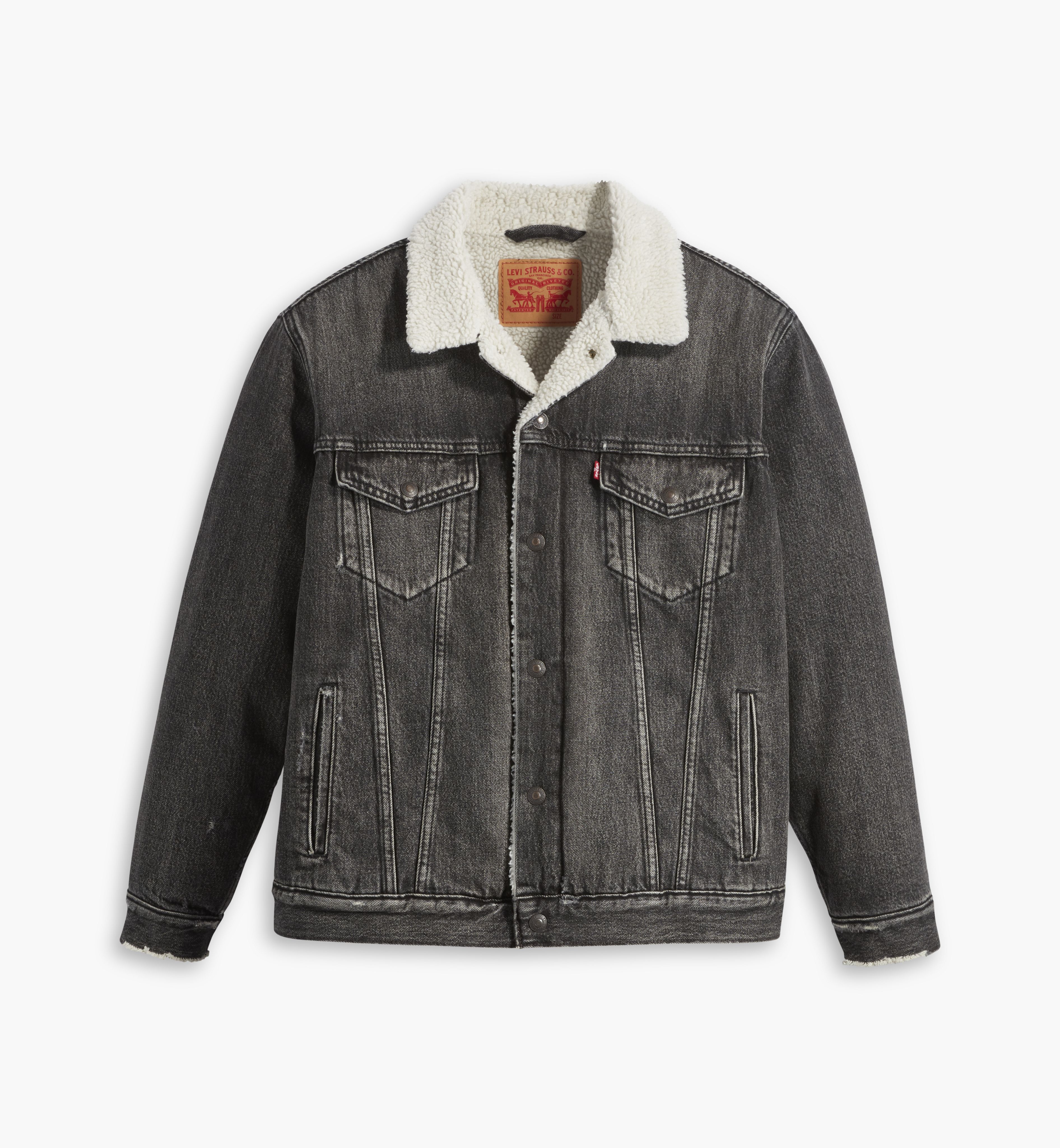 Relaxed Fit Sherpa Trucker Jacke 3