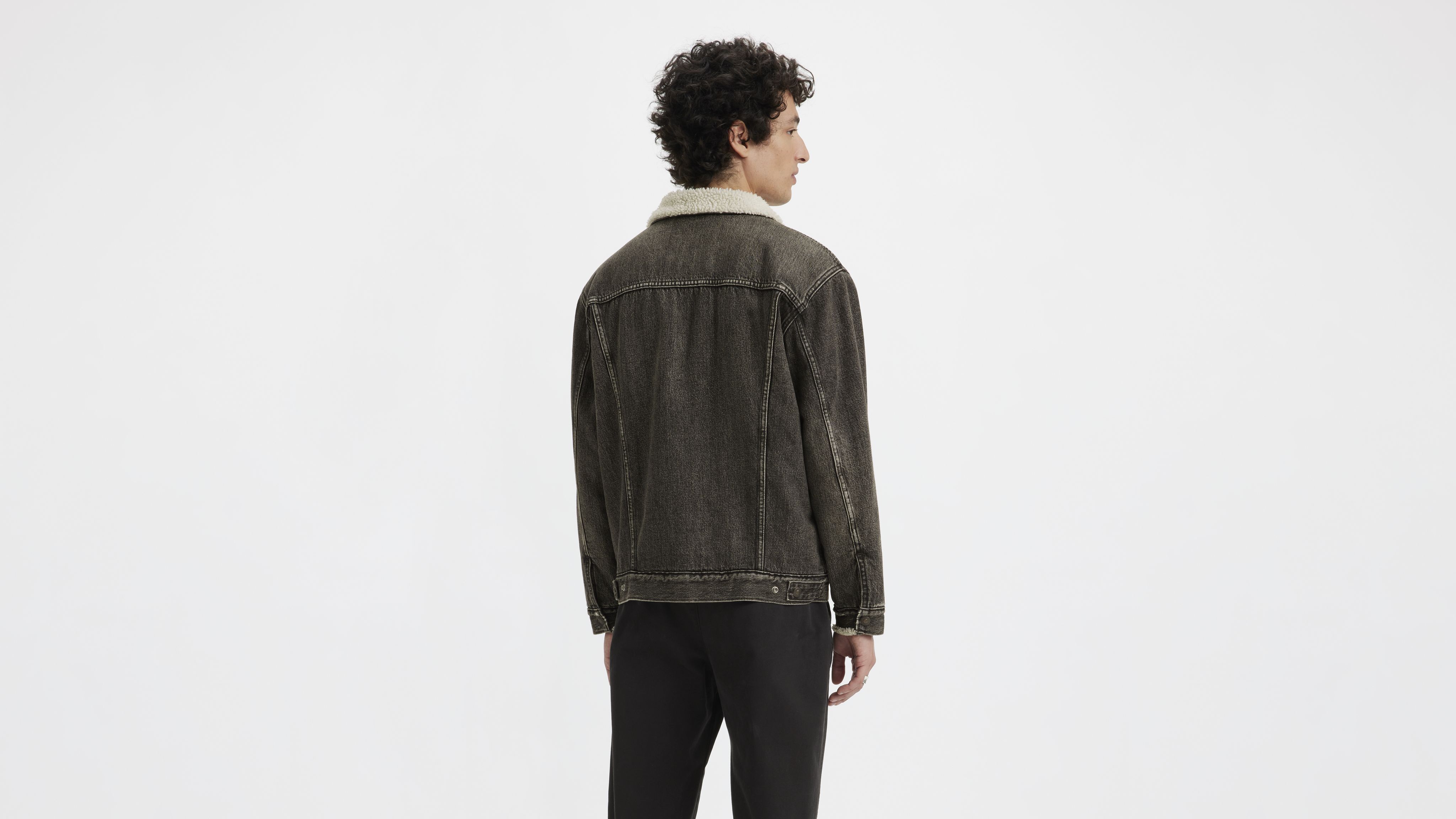 Relaxed Fit Sherpa Trucker Jacke 2