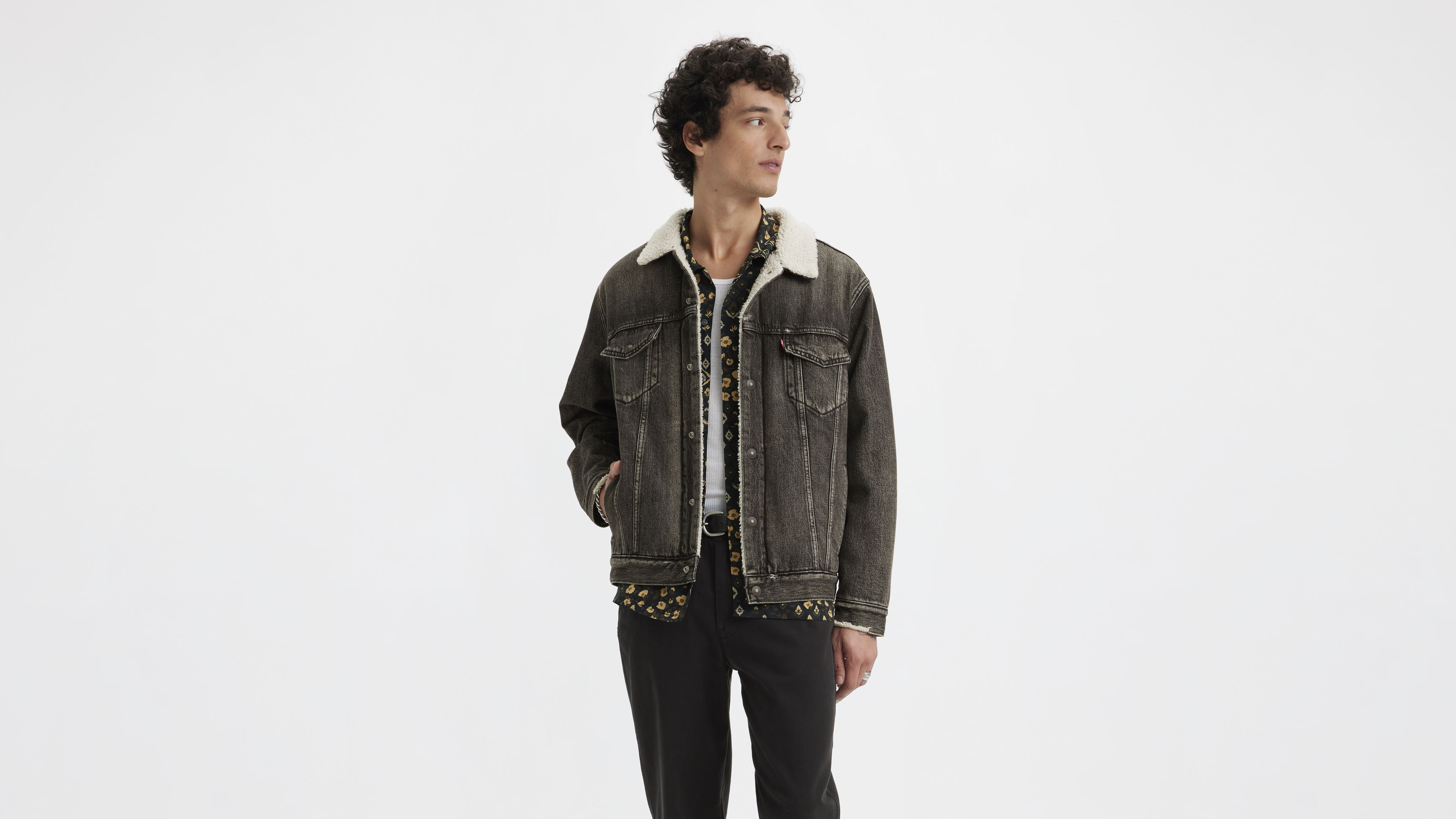 Relaxed Fit Sherpa Trucker Jacket 1