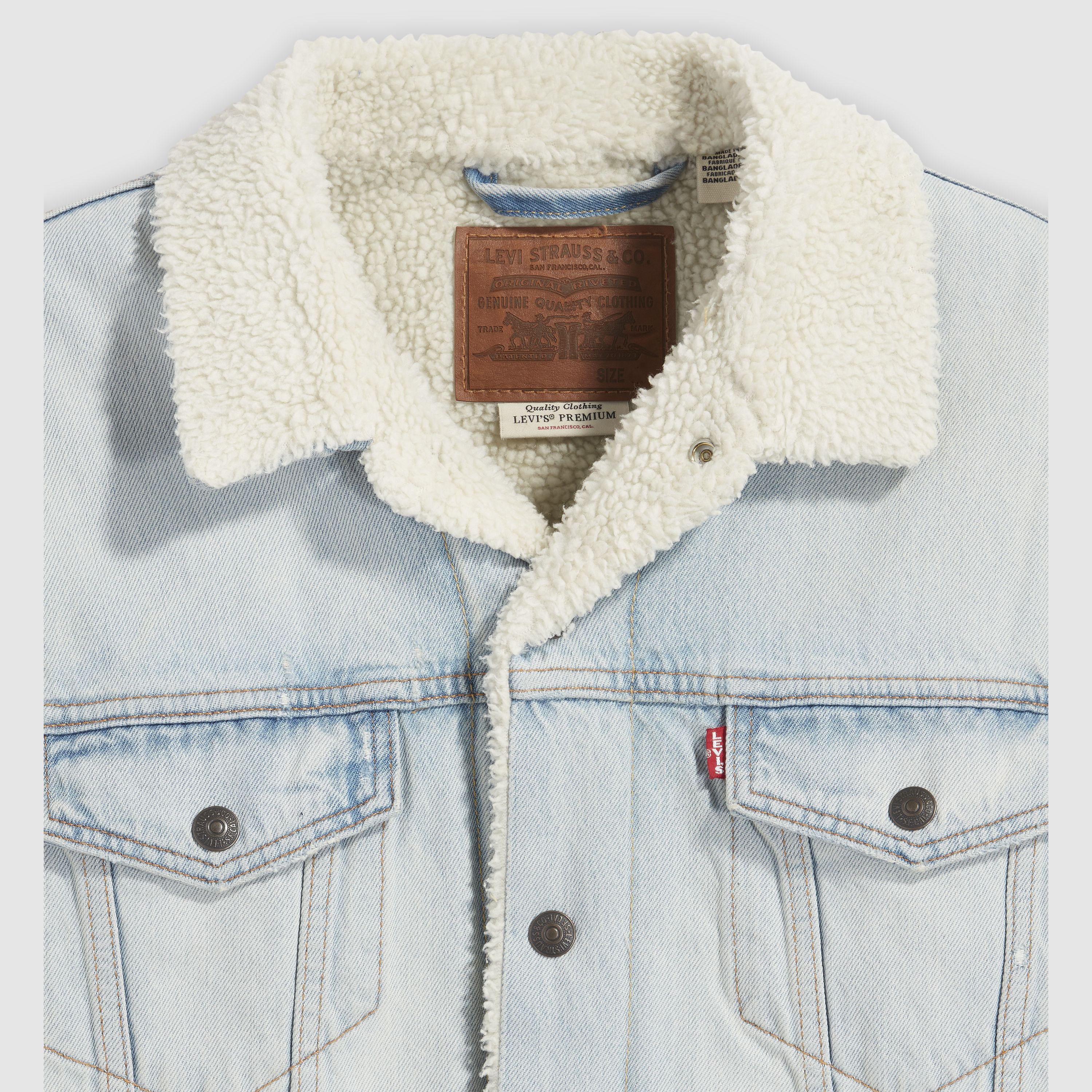 Relaxed Fit Sherpa Trucker Jacket - Light Wash | Levi's® US