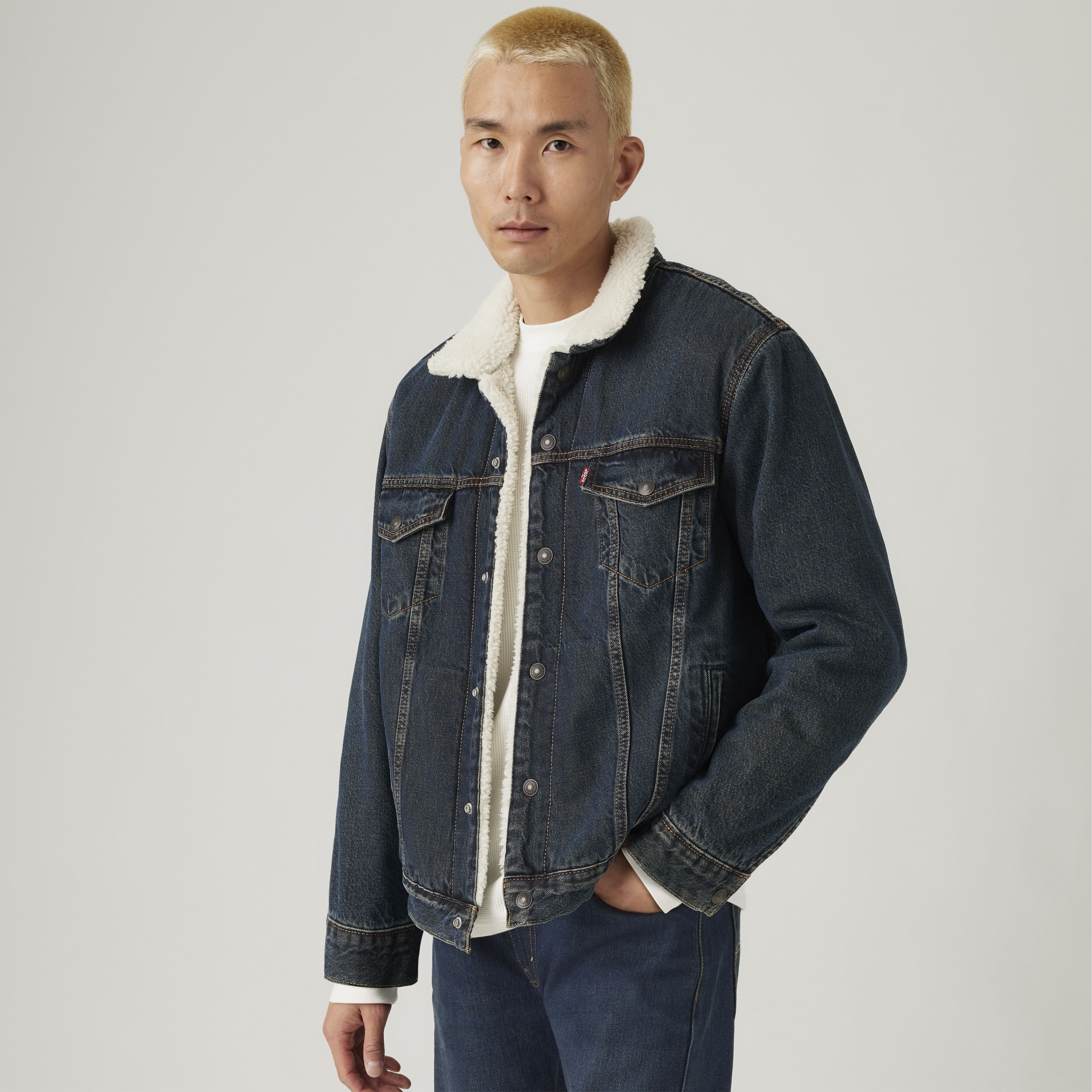 Relaxed Fit Sherpa Trucker Jacket 1