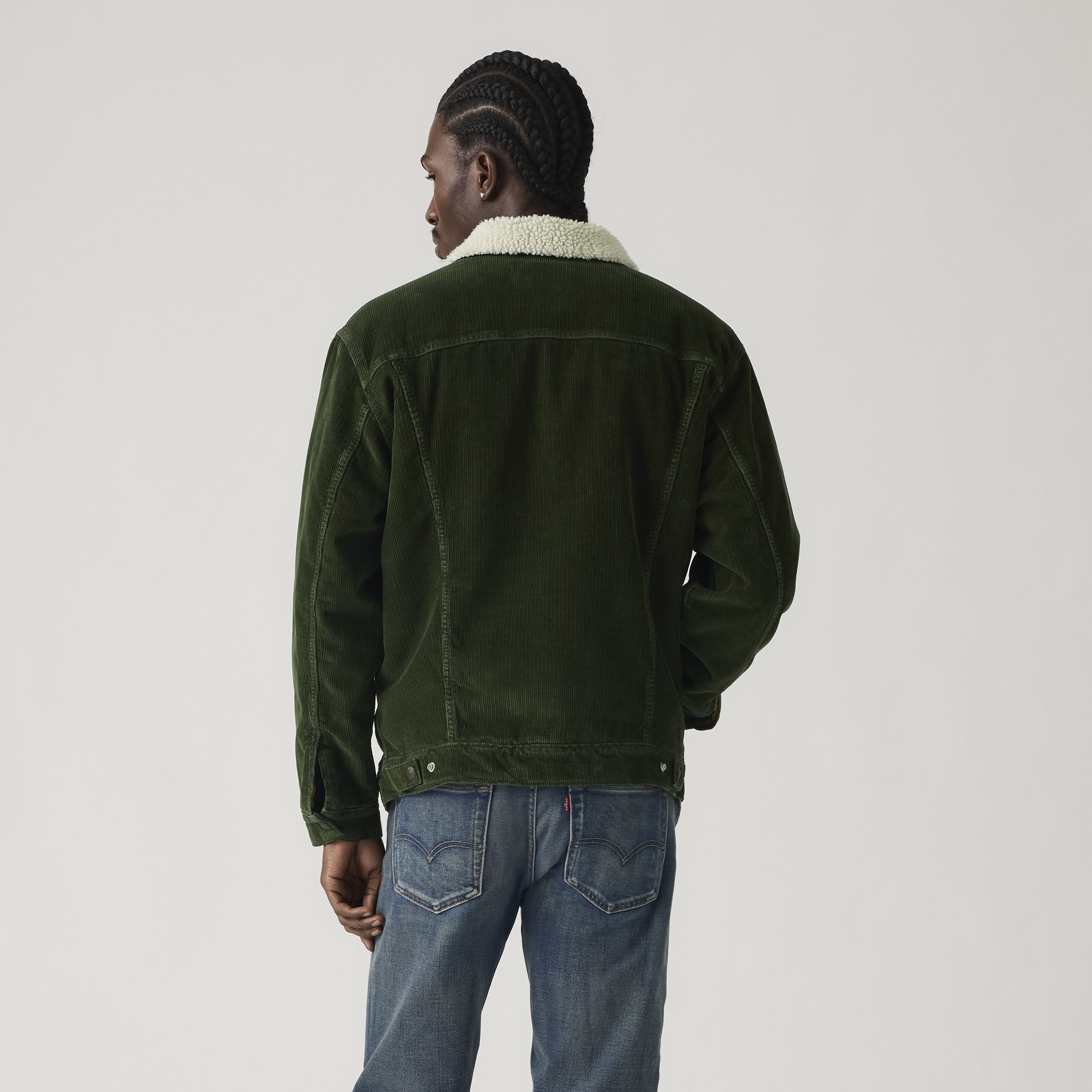 Relaxed Fit Corduroy Sherpa Trucker Jacket 3
