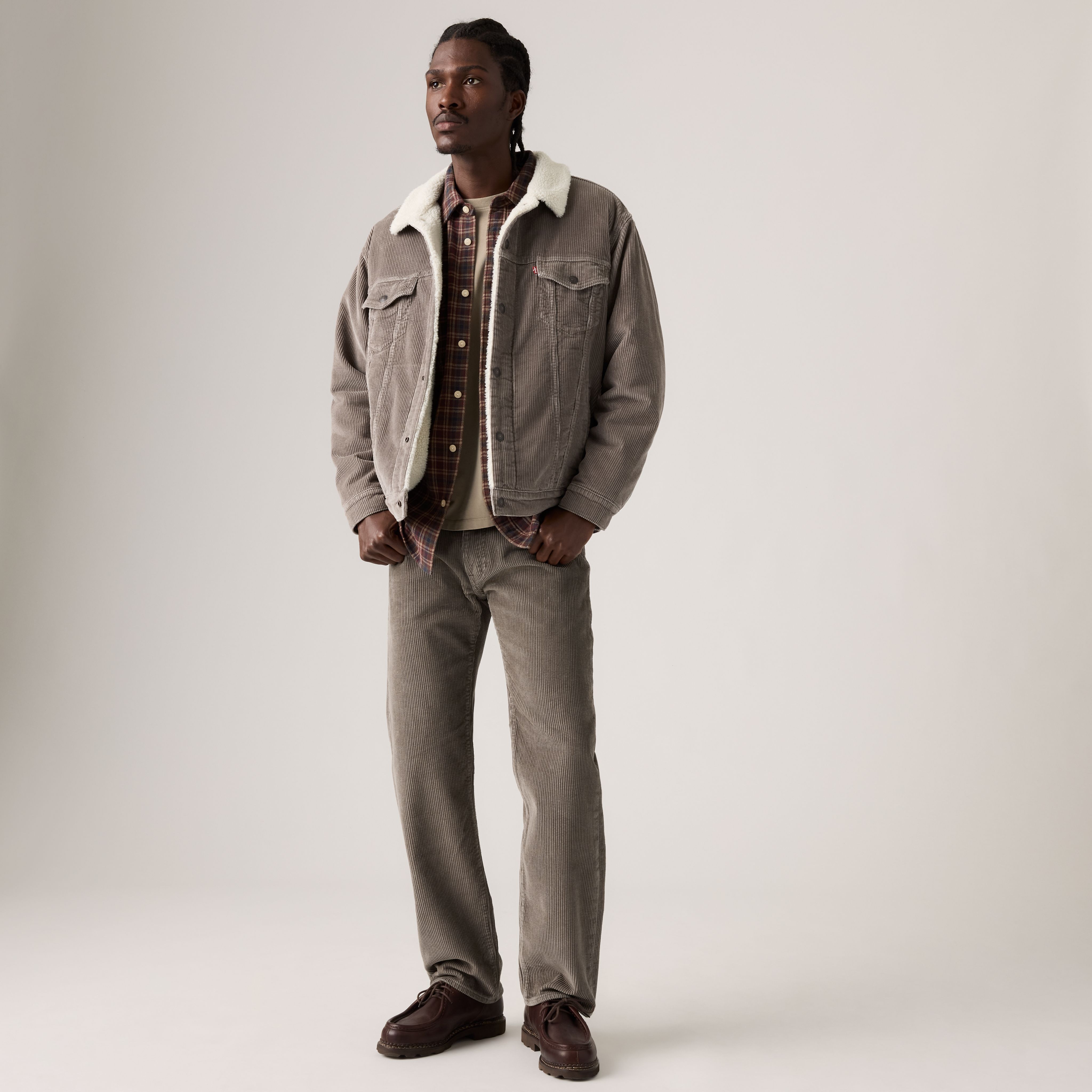 Relaxed Sherpa Corduroy Trucker Jacket 2