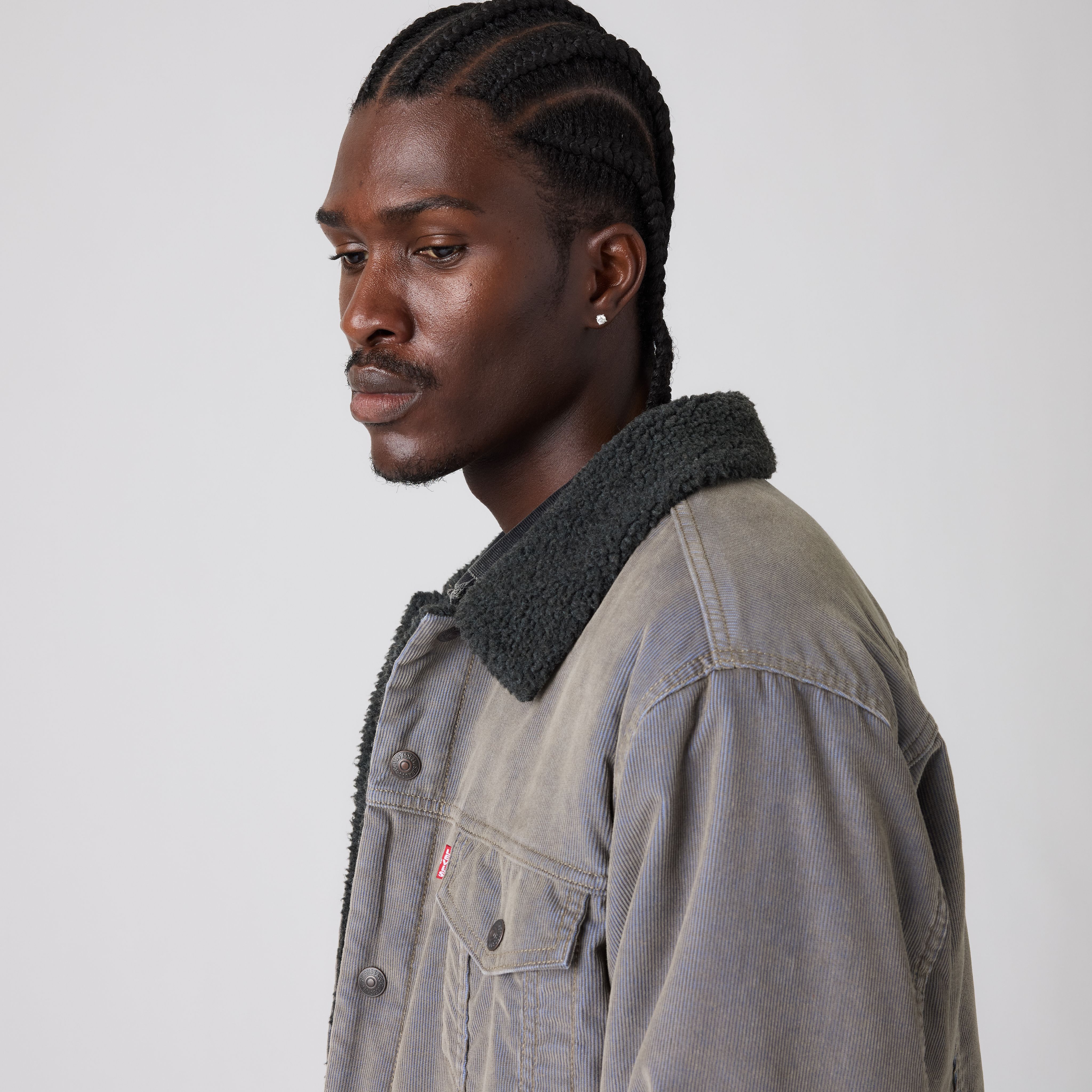 Relaxed Sherpa Corduroy Trucker Jacket 2