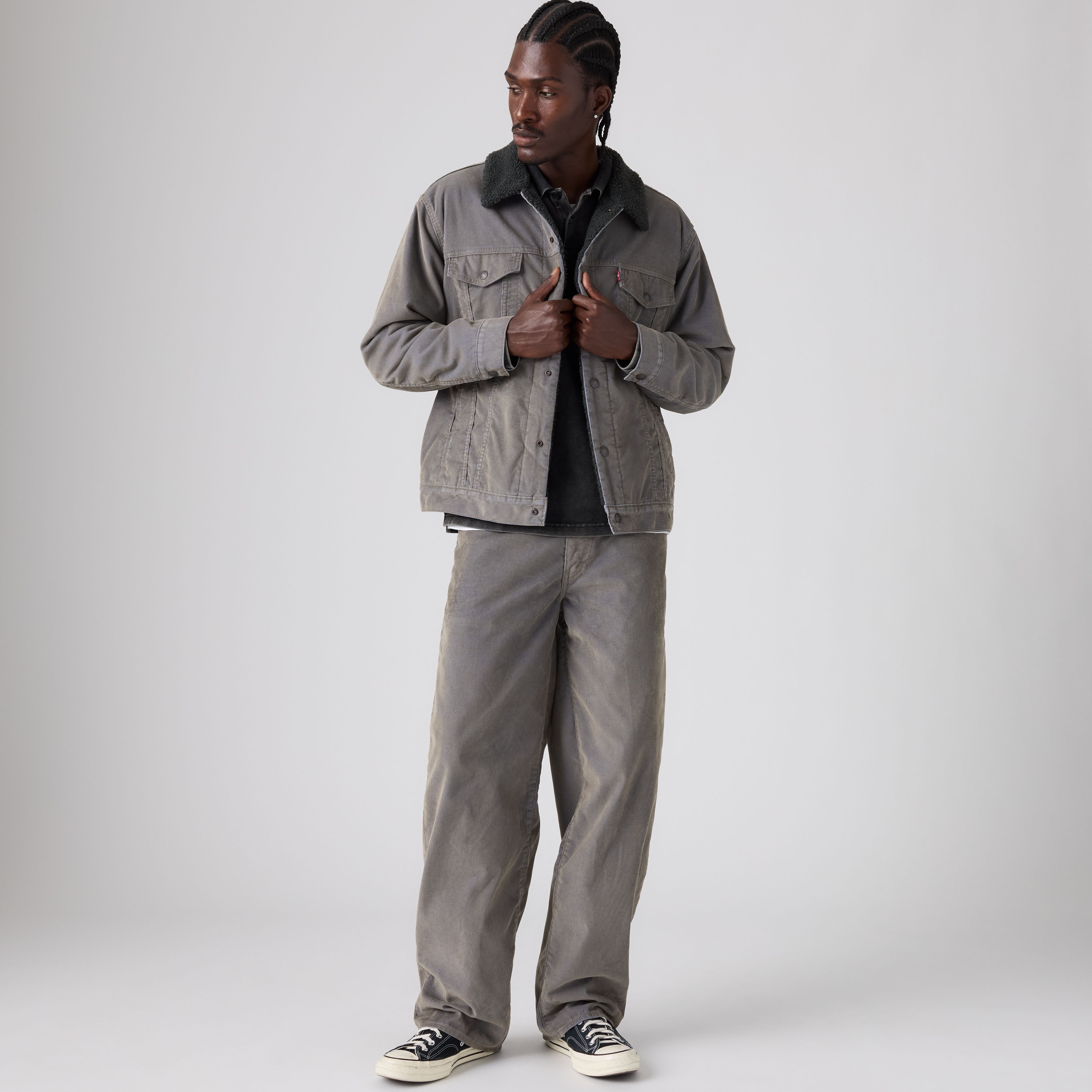 Relaxed Sherpa Corduroy Trucker Jacket 3