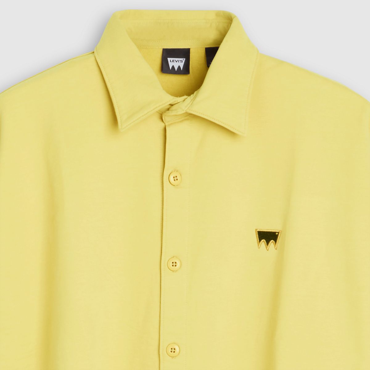 Levi's® Skateboarding Button-Up Fleece Sweatshirt — Custard - Yellow