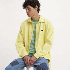 Levi's® Skateboarding Button-Up Fleece Sweatshirt — Custard - Yellow 4