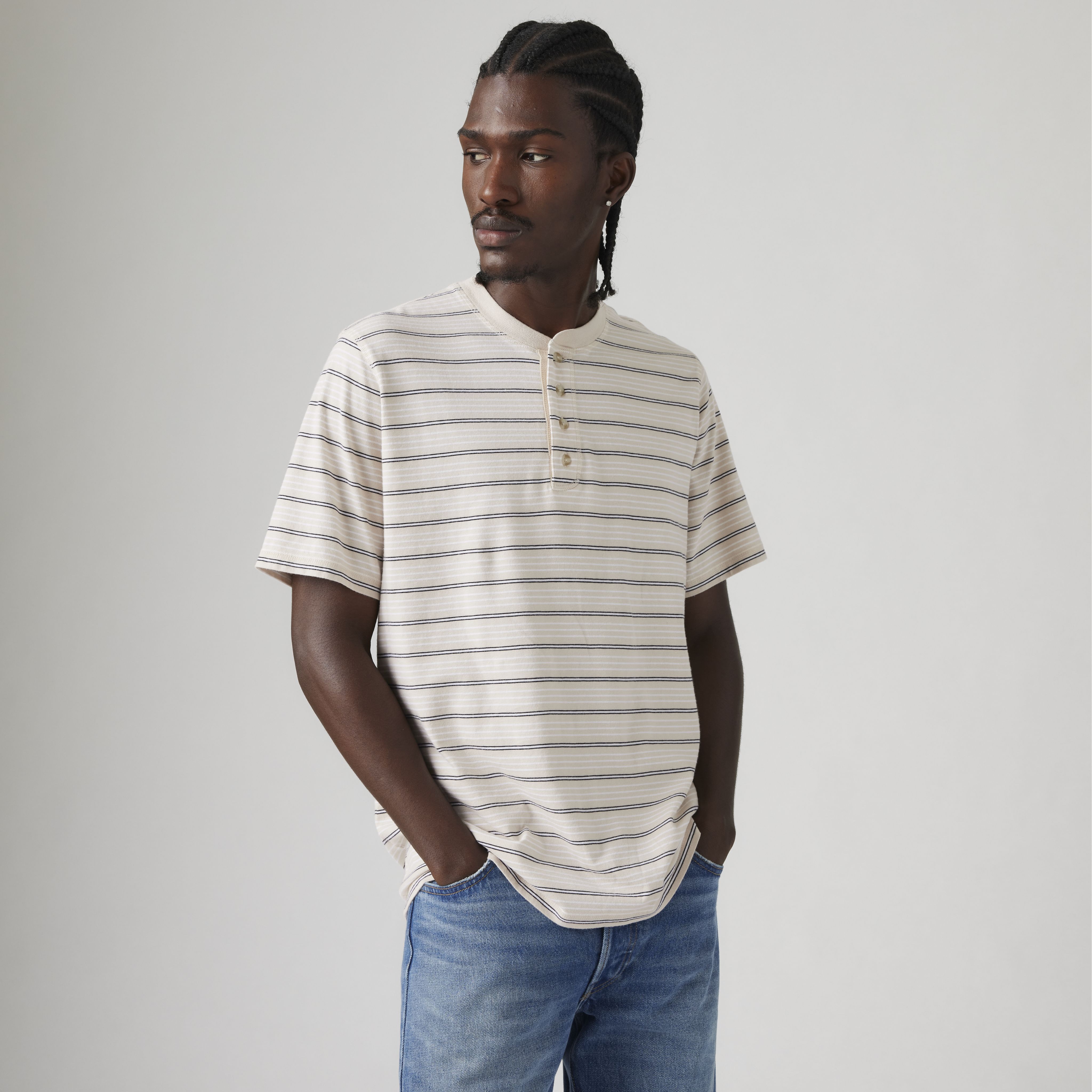 Short Sleeve Four Button Henley 1