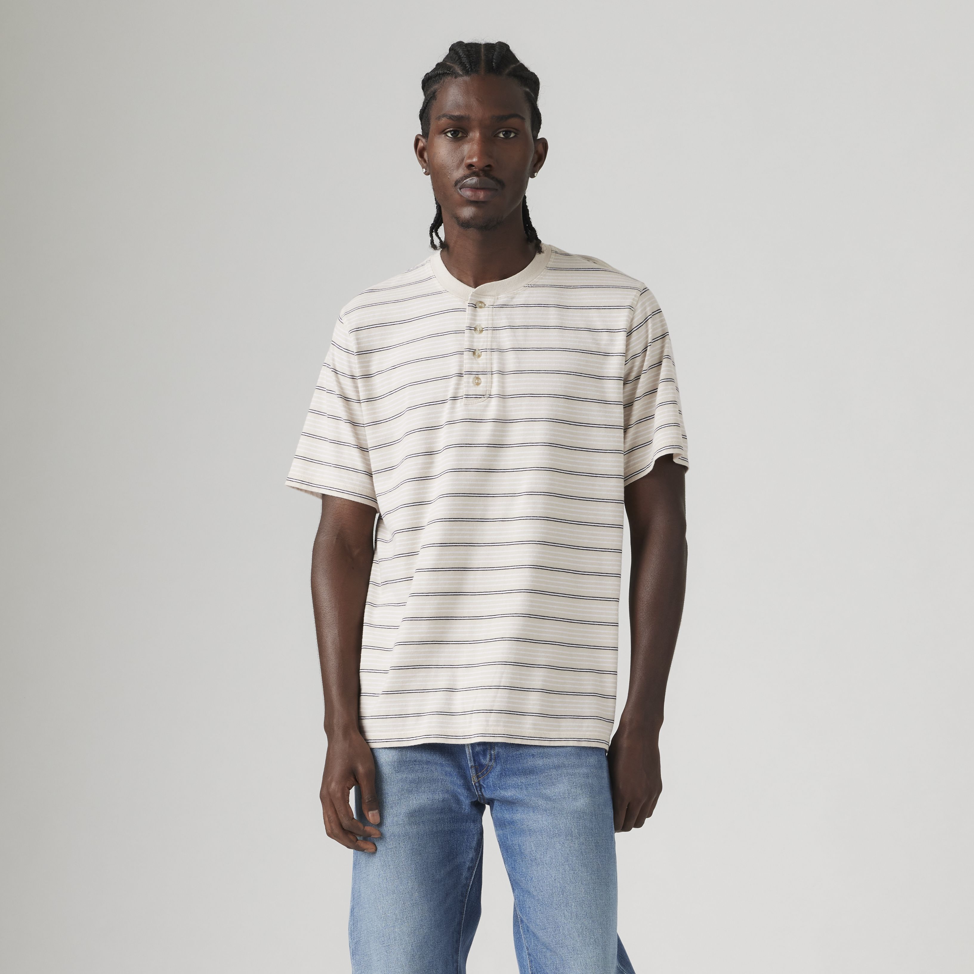 Short Sleeve Four Button Henley 3