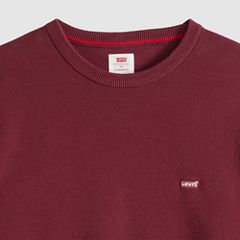 Lightweight Housemark Sweater — Oxblood Red Pique - Red 6