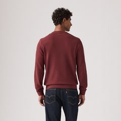 Lightweight Housemark Sweater — Oxblood Red Pique - Red 4