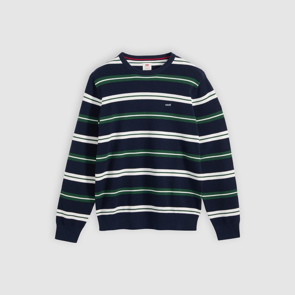 Lightweight Housemark Sweater — Anthem Stripe Dress Blues - Blue