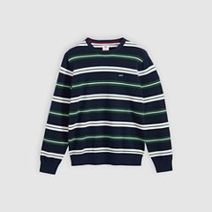 Lightweight Housemark Sweater — Anthem Stripe Dress Blues - Blue 5