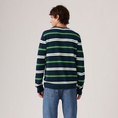 Lightweight Housemark Sweater — Anthem Stripe Dress Blues - Blue 4