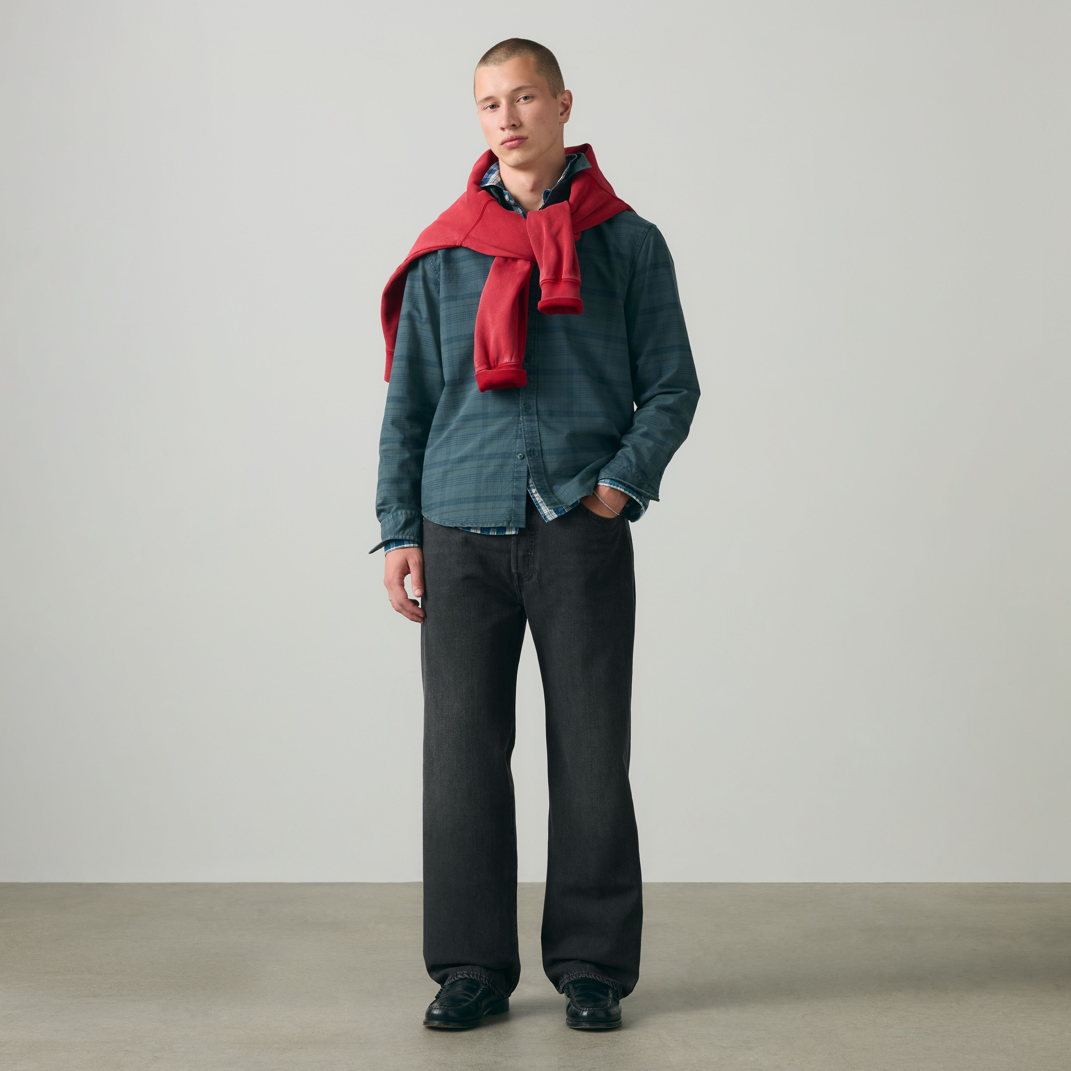 Authentic Button-Down Garment Dye Shirt 1