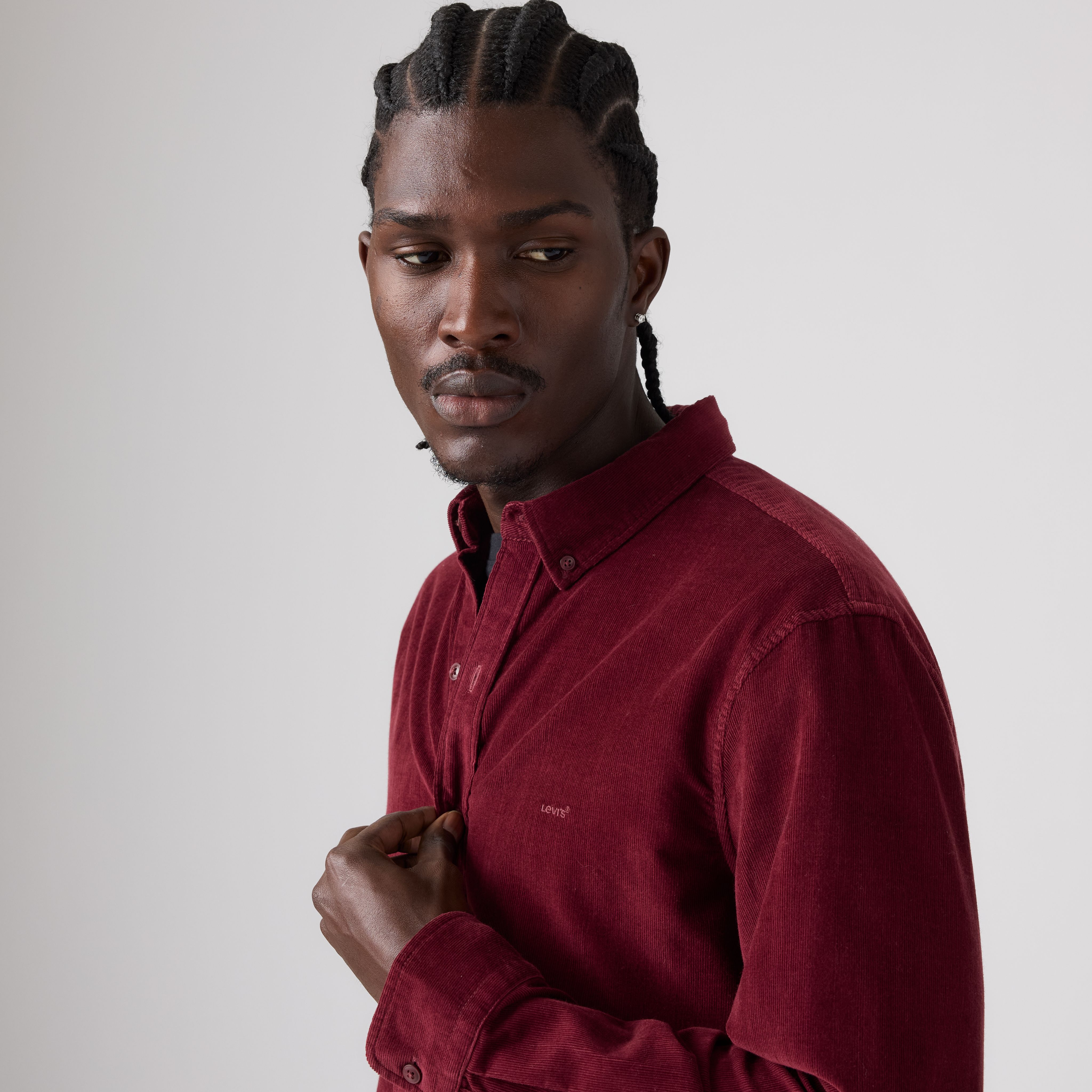 Authentic Button-Up Corduroy Shirt 2