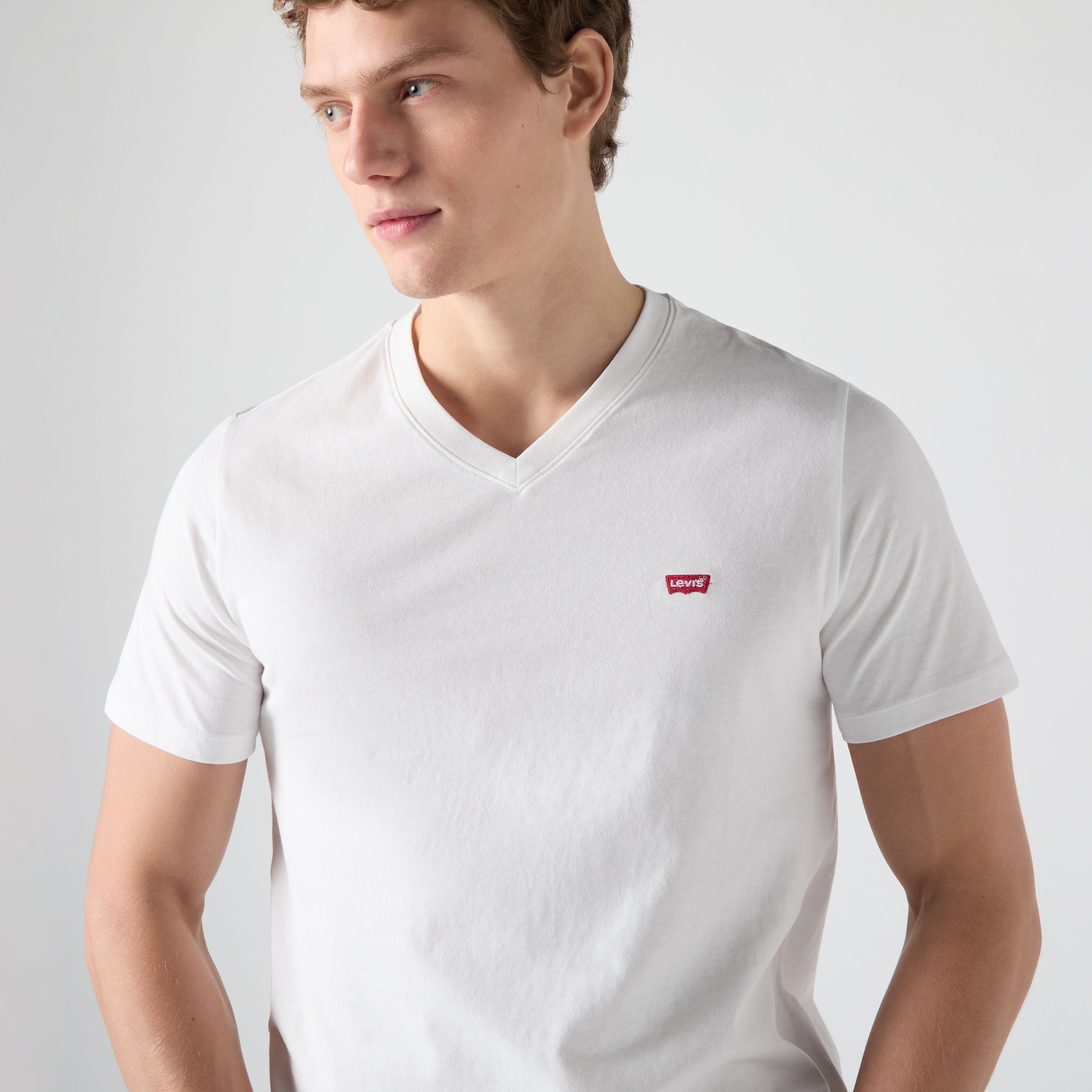 Classic Housemark T-shirt met V-hals 2