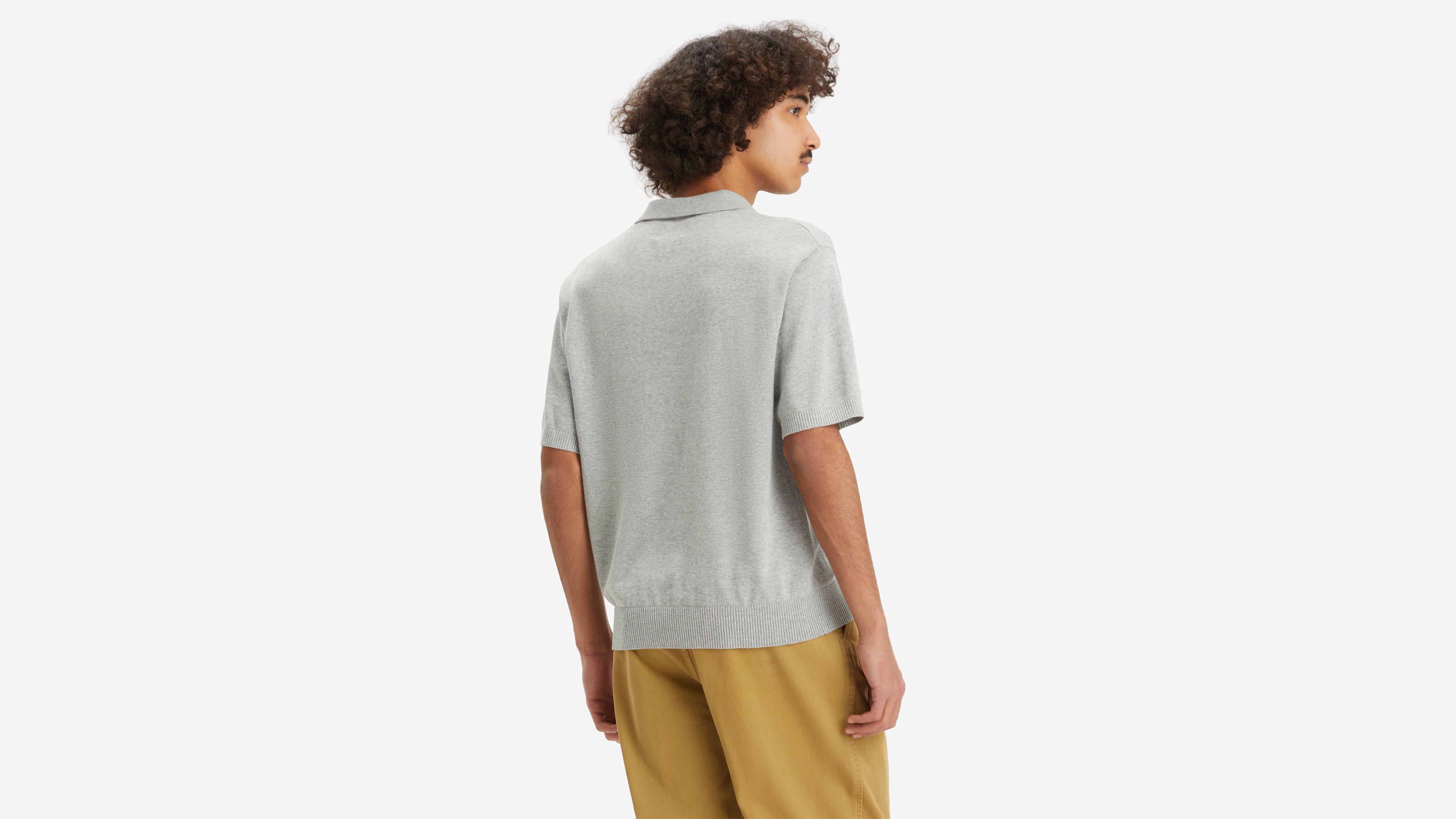 Sweater Knit Polo Shirt 6