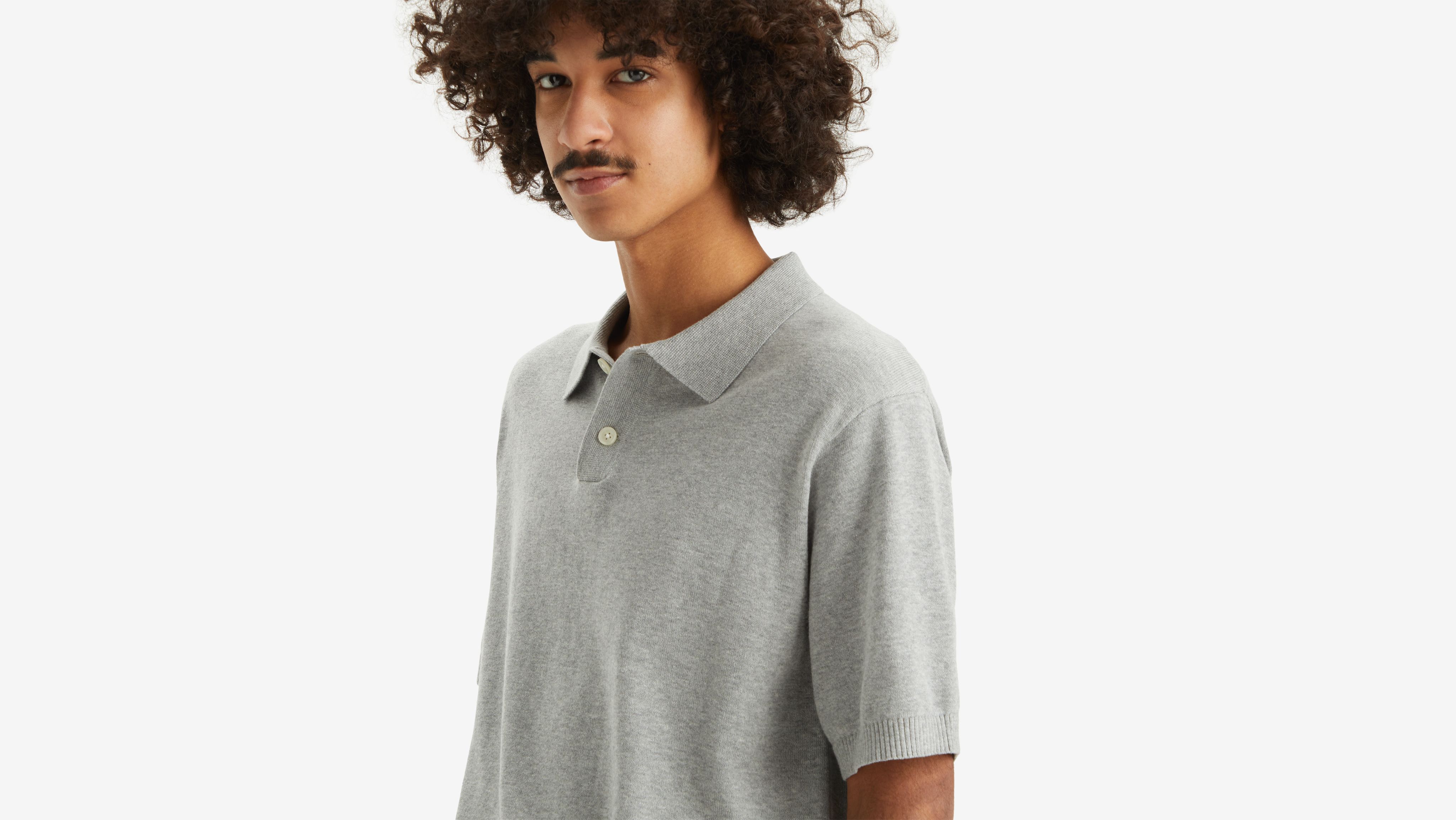Sweater Knit Polo Shirt 3