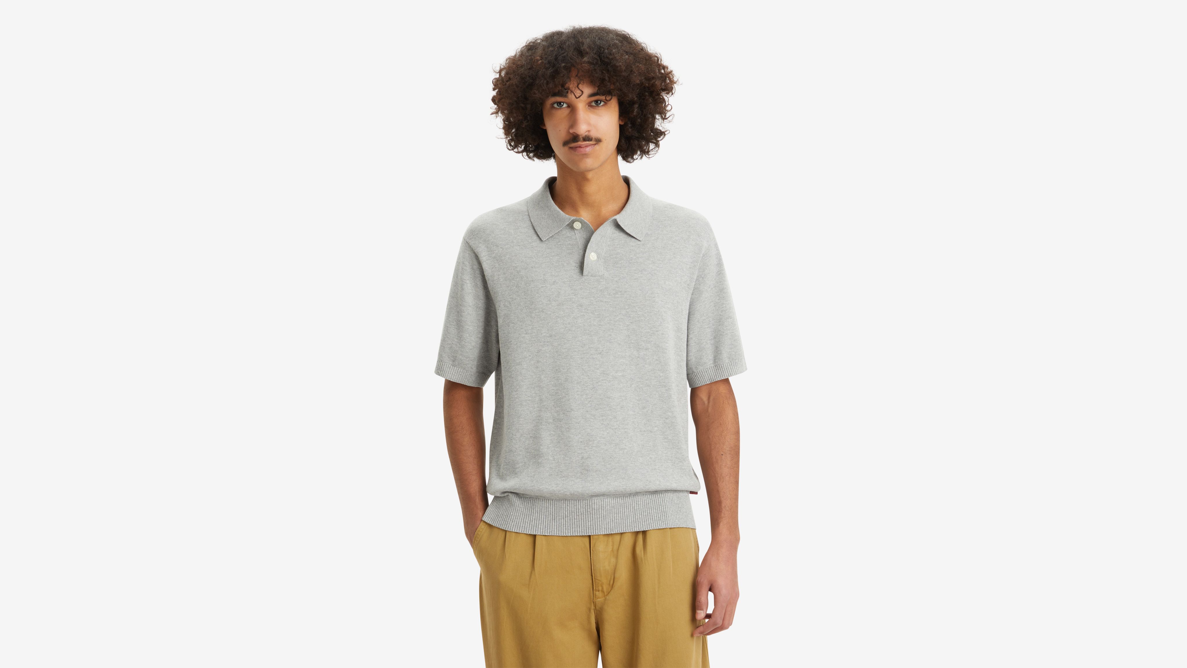 Sweater Knit Polo Shirt 5