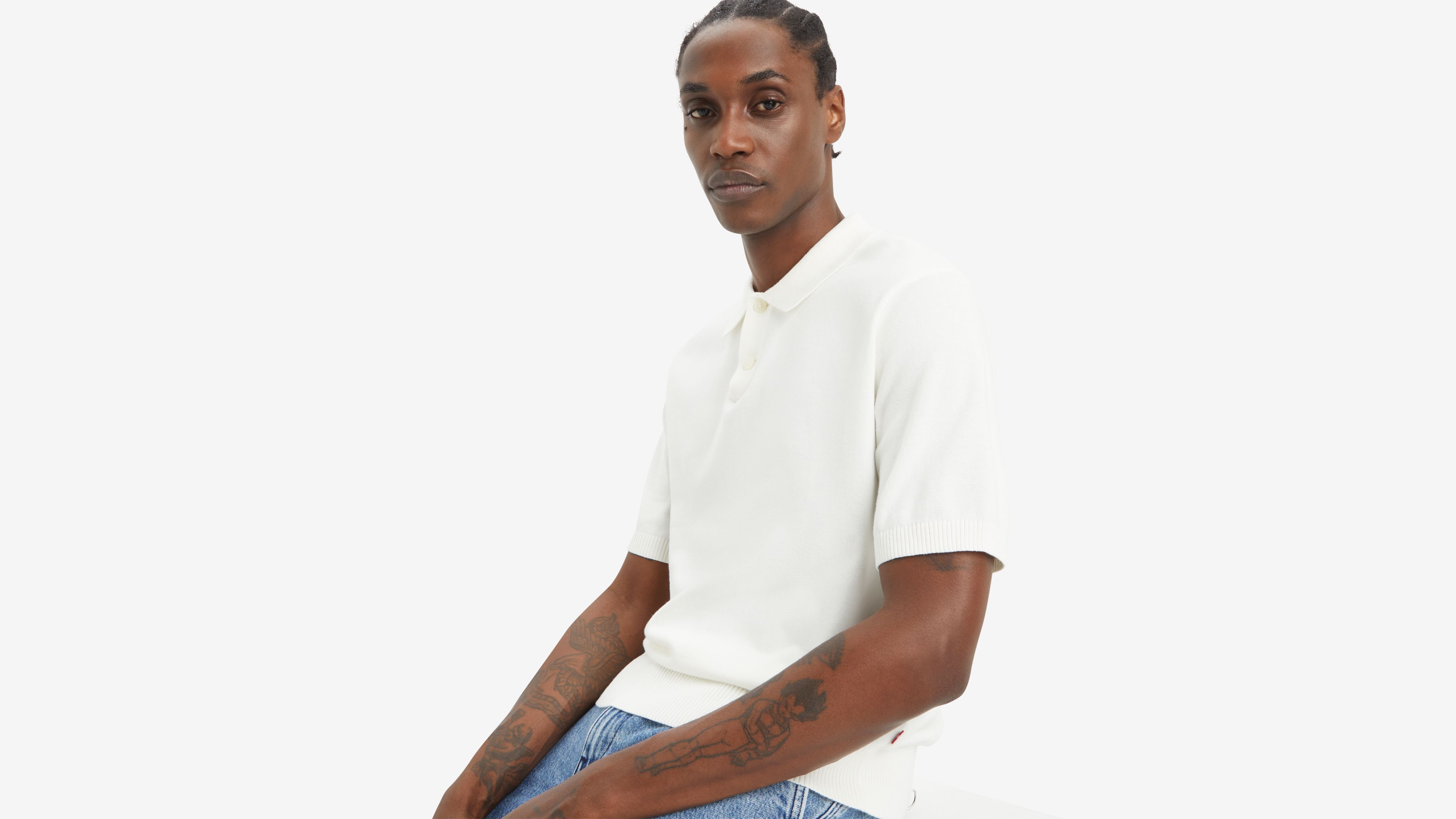 Sweater Knit Polo Shirt 3