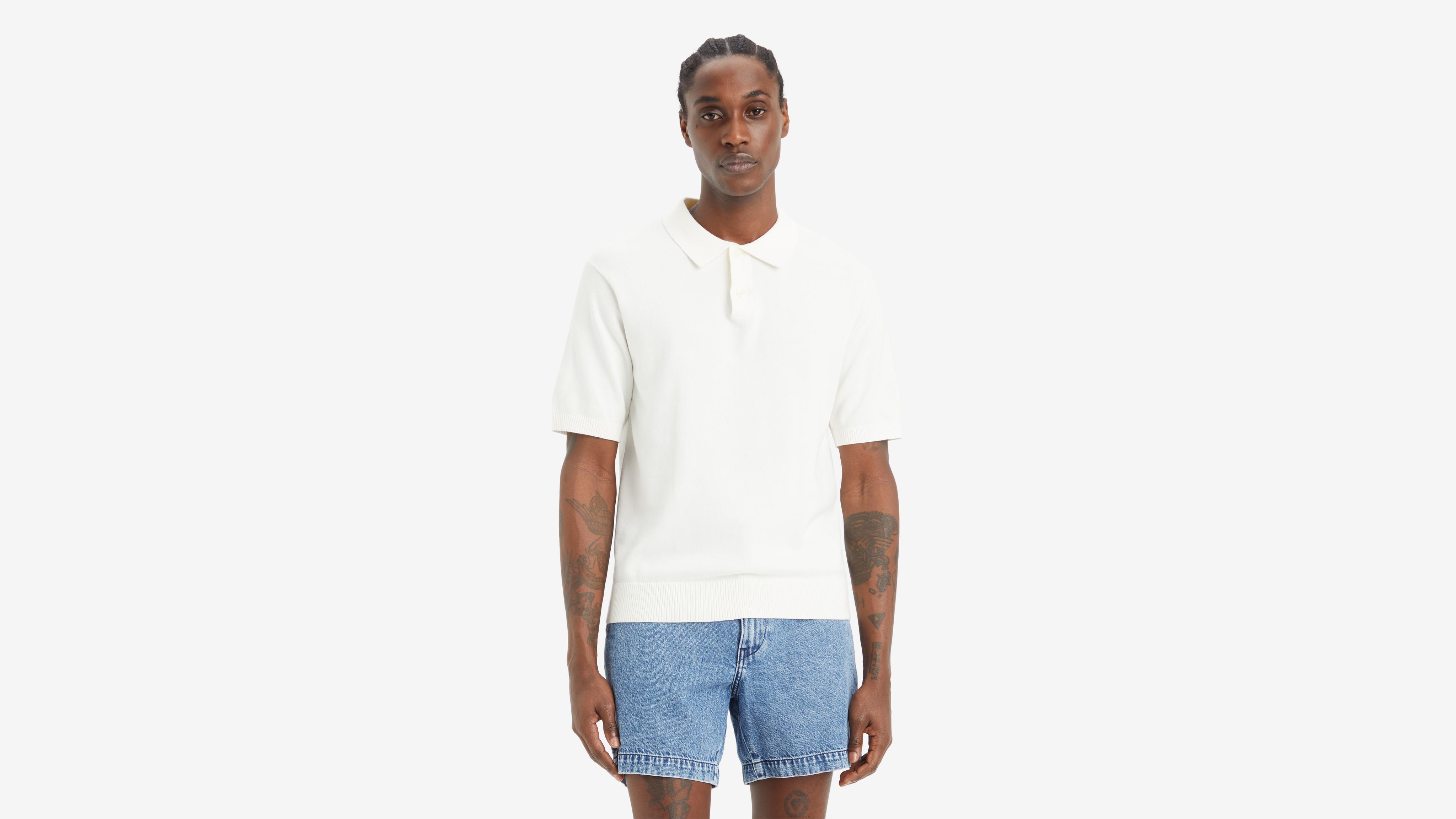 Sweater Knit Polo Shirt 5