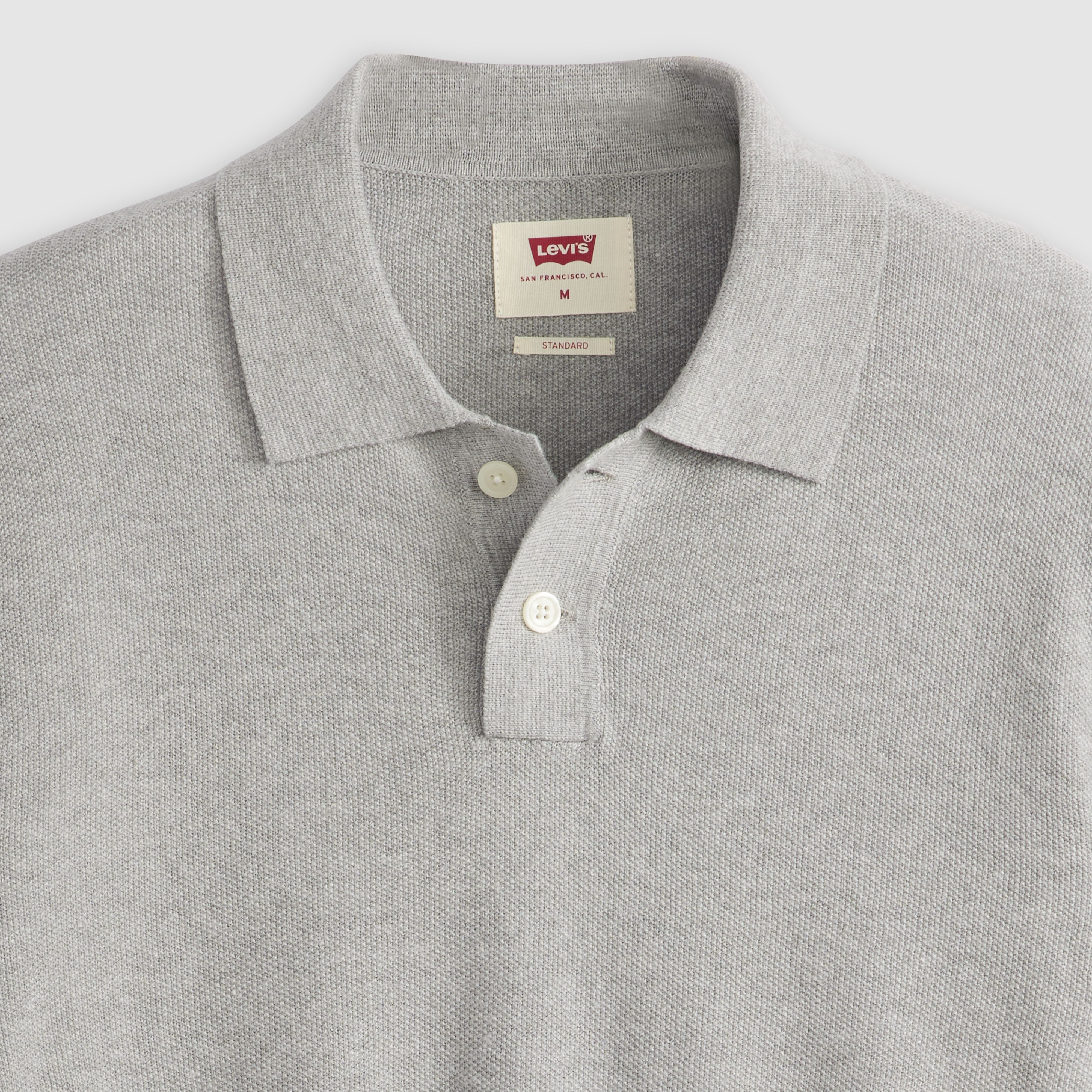 Cotton Linen Sweater Knit Polo Shirt 6