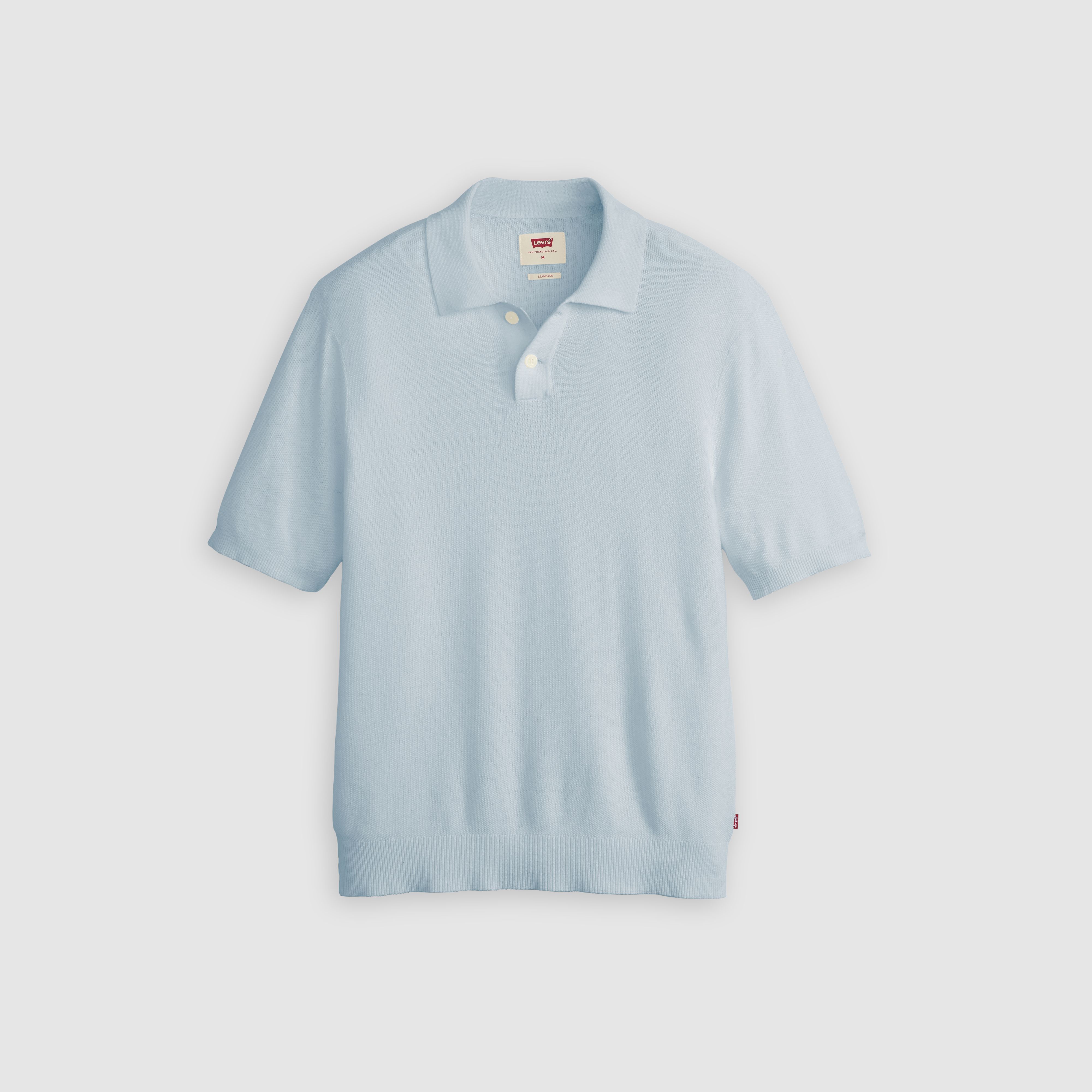 Cotton Linen Sweater Knit Polo Shirt 5