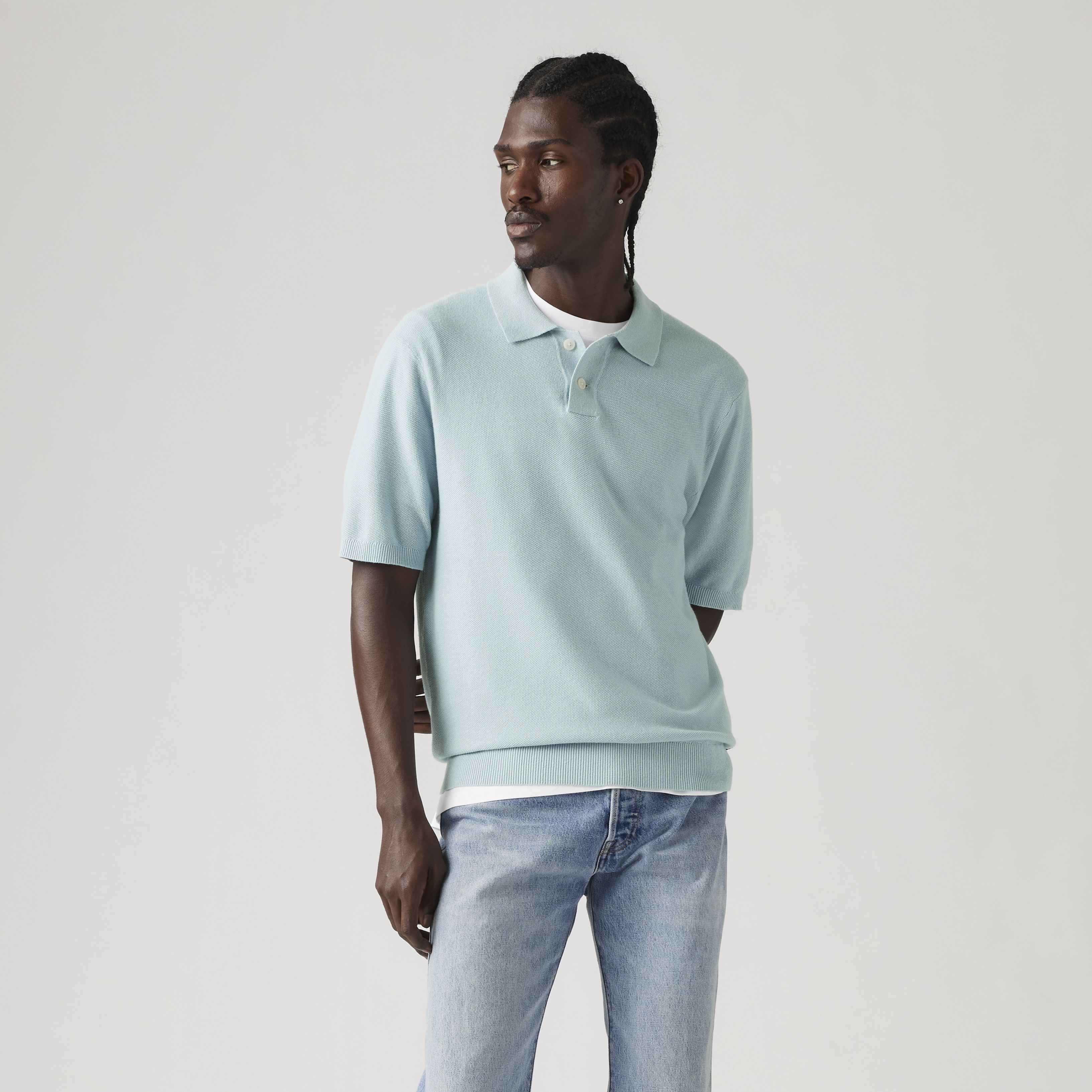 Sweater Knit Lightweight Polo 13