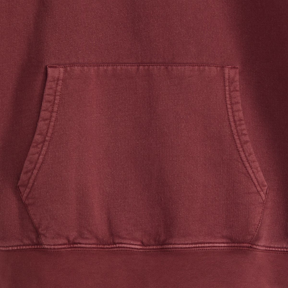 Authentic Hoodie Garment Dye Sweatshirt — Garment Dye Tawny Port - Red
