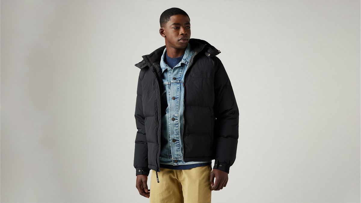 Rockridge Short Puffer Jacket — Jet Black - Black