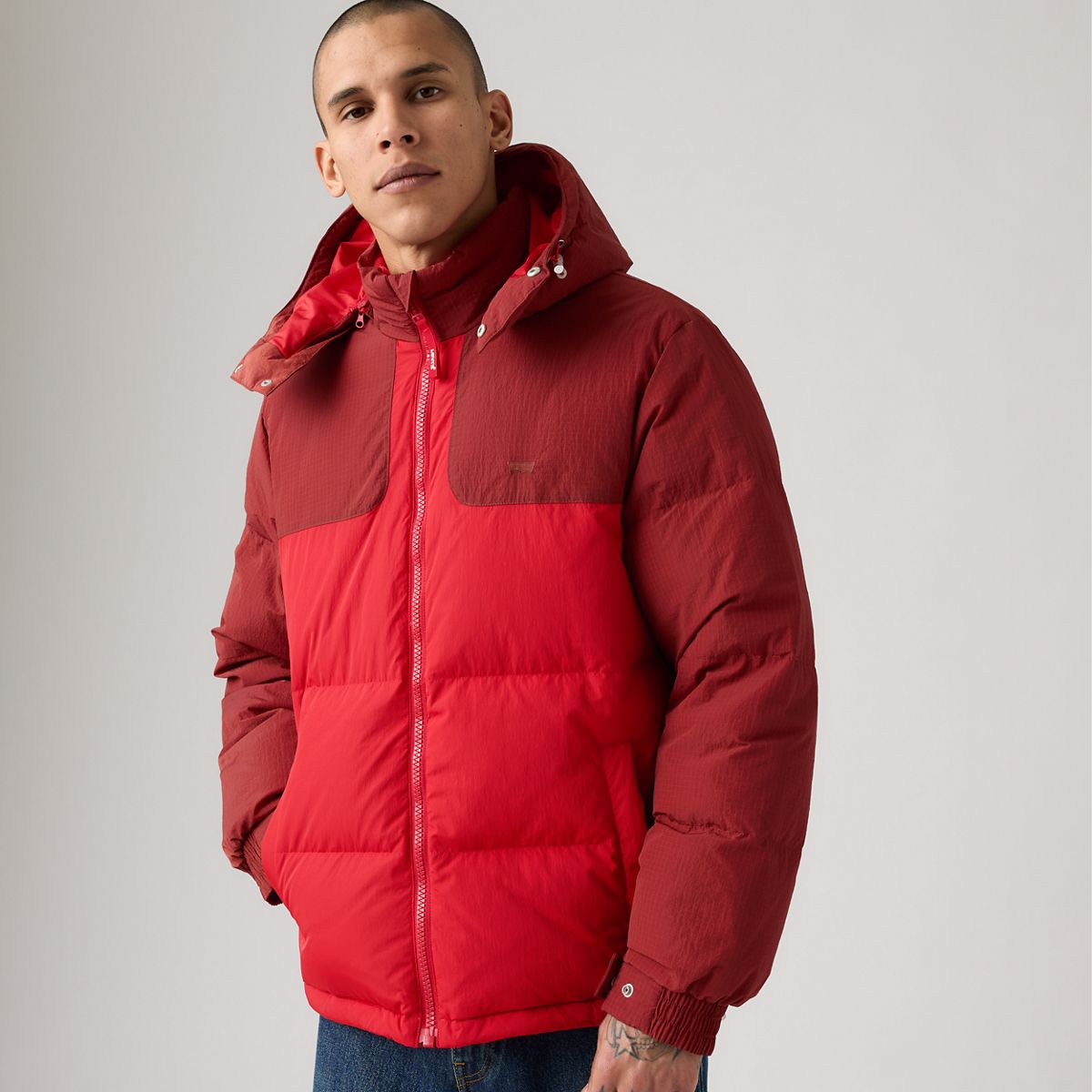 Rockridge Short Puffer Jacket — Russet Brown - Red