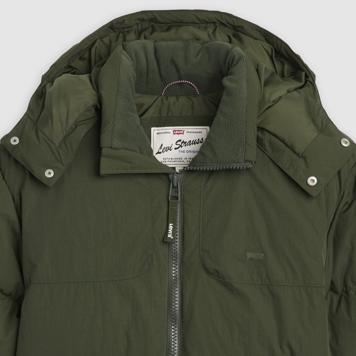 Rockridge Short Puffer Jacket — Duffel Bag - Green