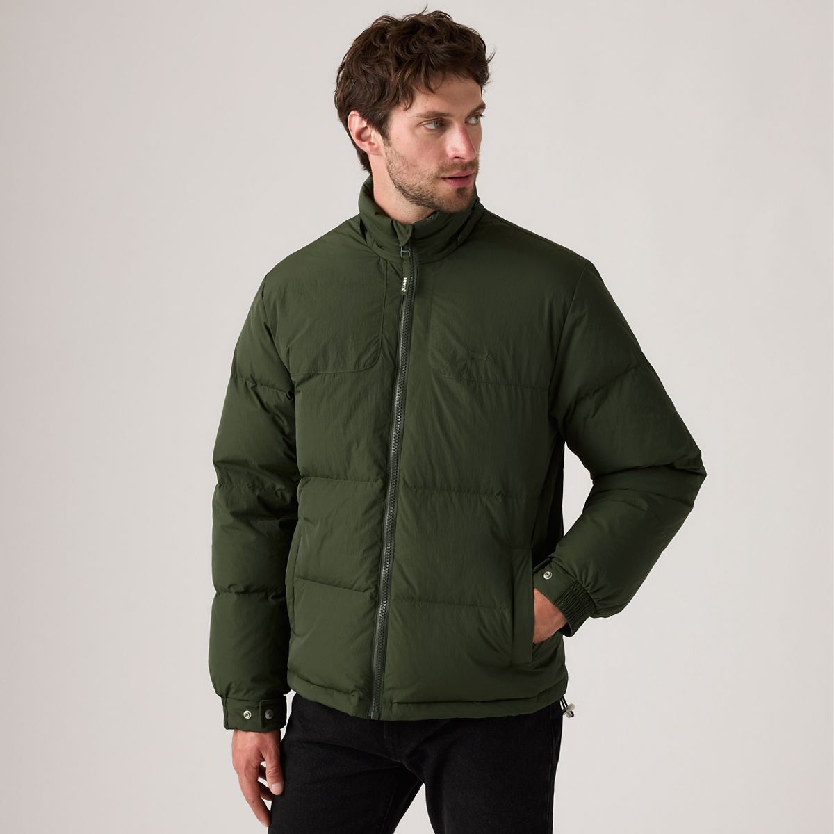Rockridge Short Puffer Jacket — Duffel Bag - Green
