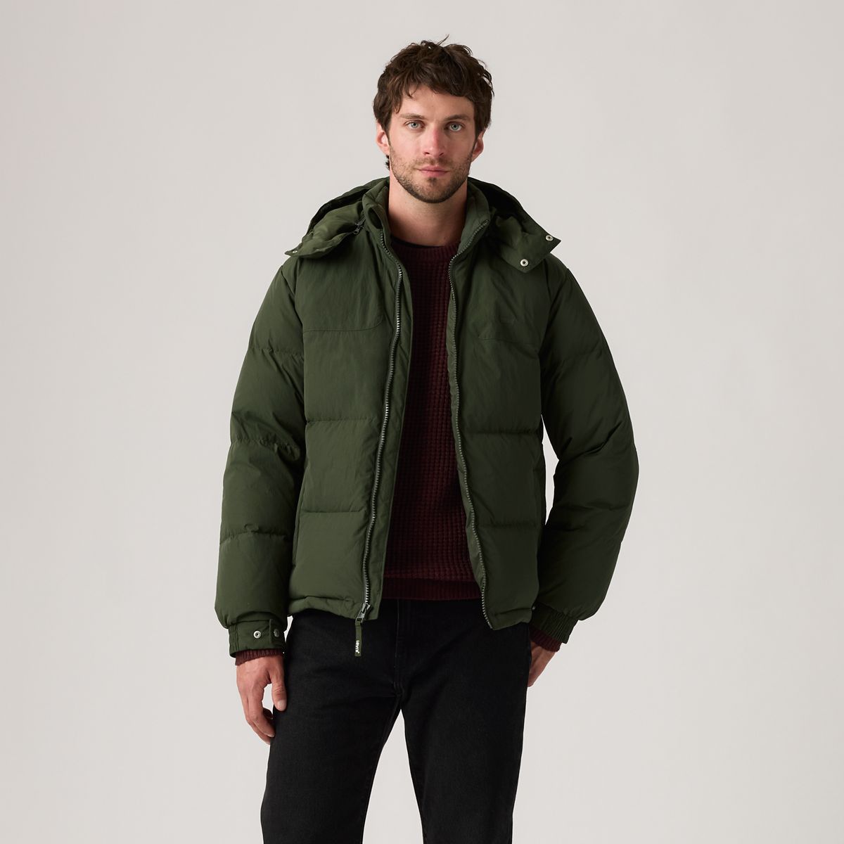 Rockridge Short Puffer Jacket — Duffel Bag - Green