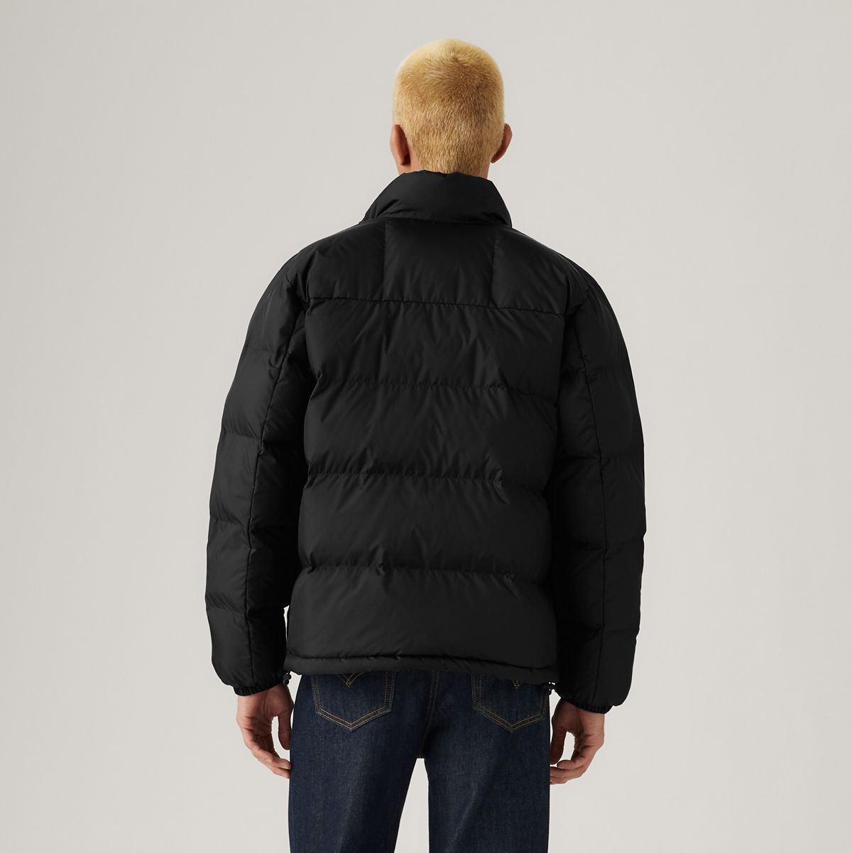 Piedmont Short Puffer Jacket — Jet Black - Black