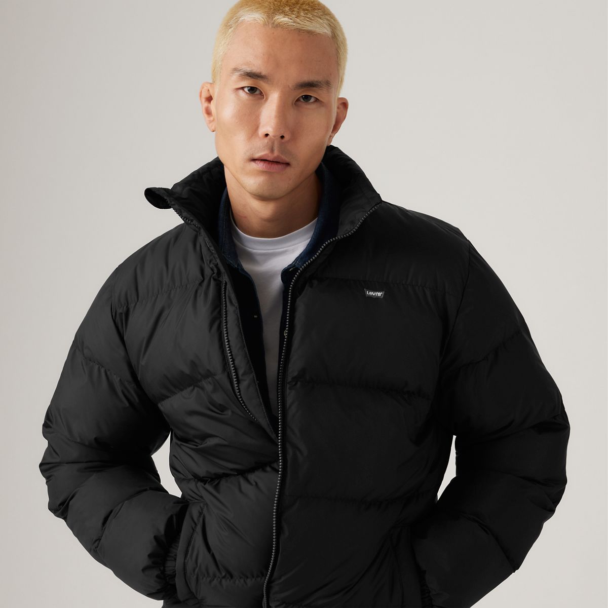 Piedmont Short Puffer Jacket — Jet Black - Black