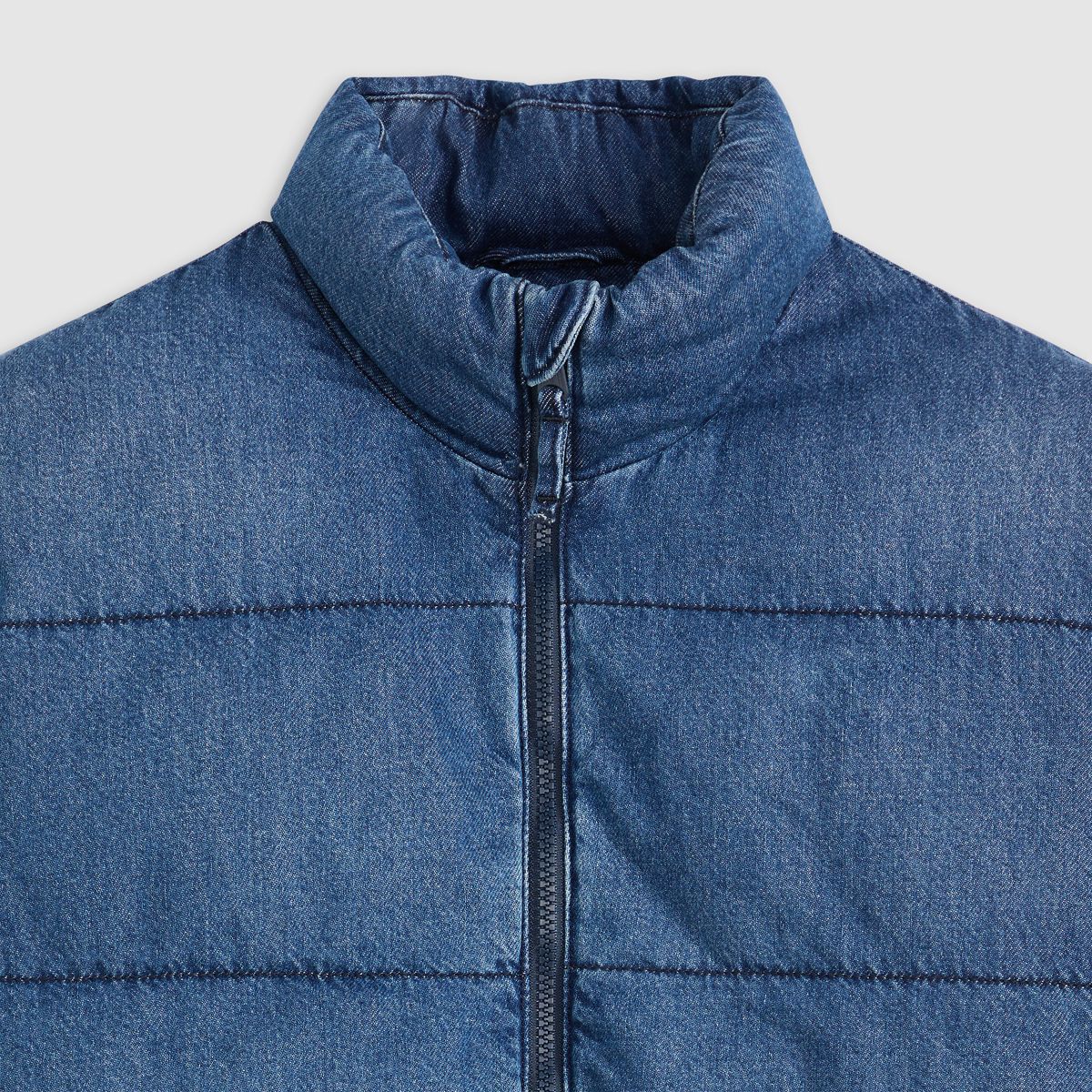 Piedmont Short Puffer Jacket — Morningside - Medium Wash